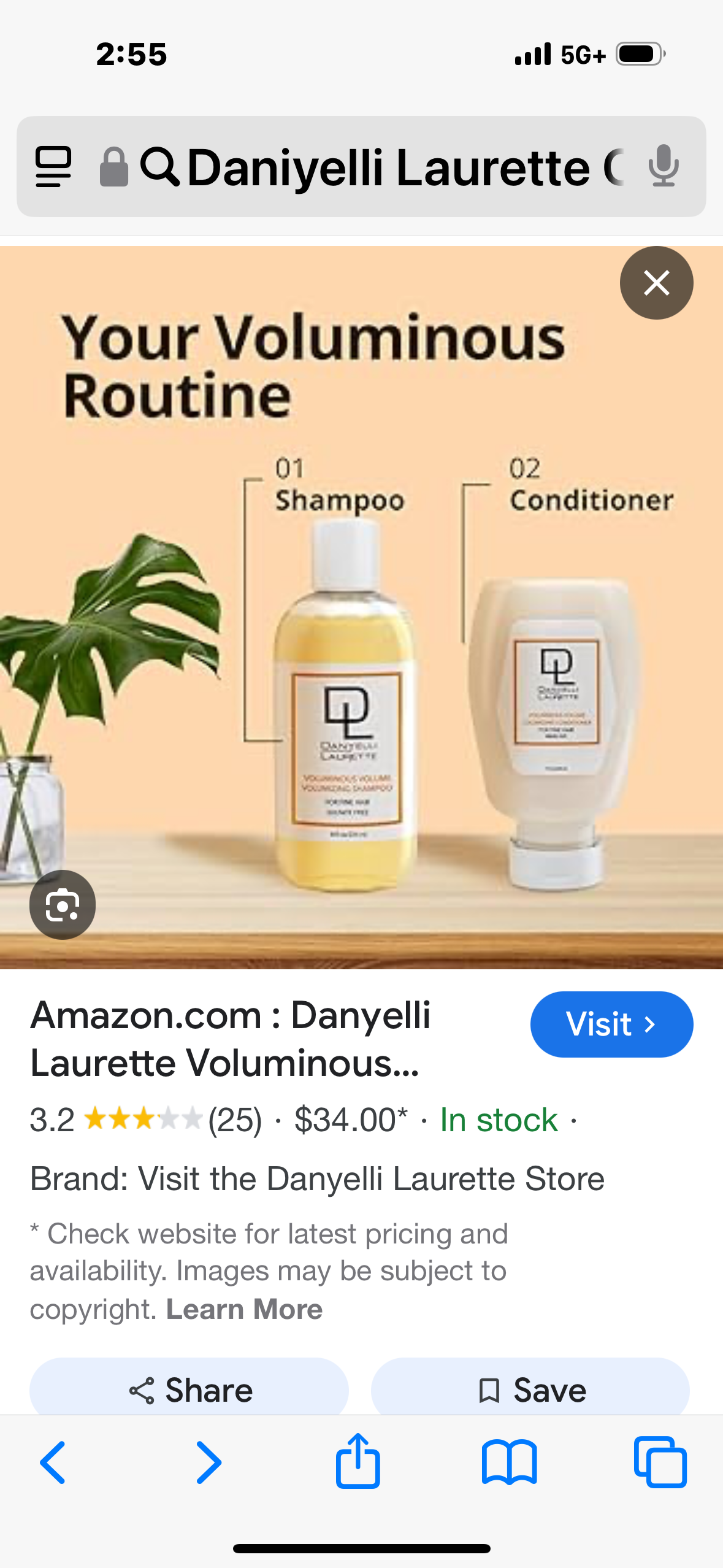 Daniyelli Laurette Color Capture Color Safe Shampoo for Color Treated Hair
