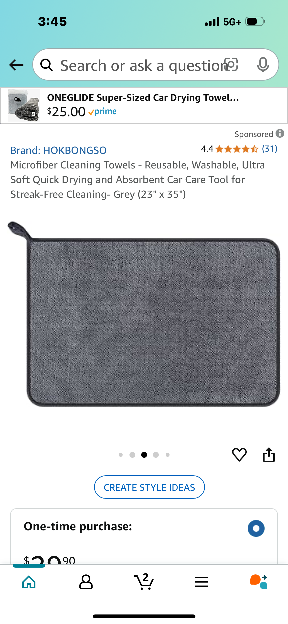 Microfiber Cleaning Towels - Reusable, Washable, Ultra Soft Quick Drying and Absorbent Car Care Tool for Streak-Free Cleaning- Grey (23" x 35