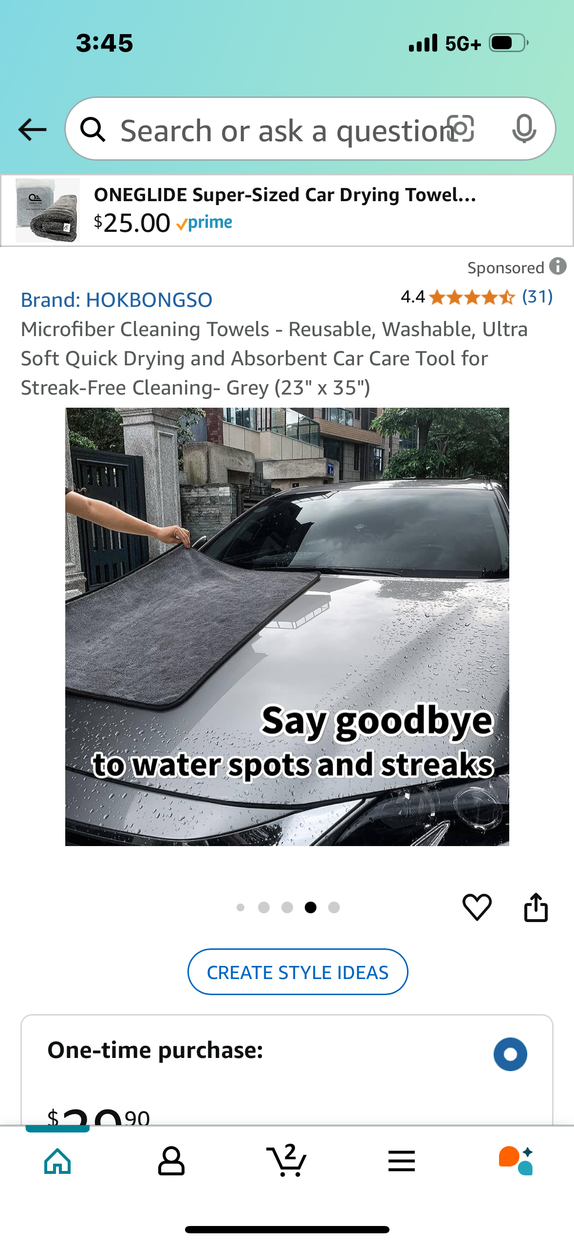 Microfiber Cleaning Towels - Reusable, Washable, Ultra Soft Quick Drying and Absorbent Car Care Tool for Streak-Free Cleaning- Grey (23" x 35