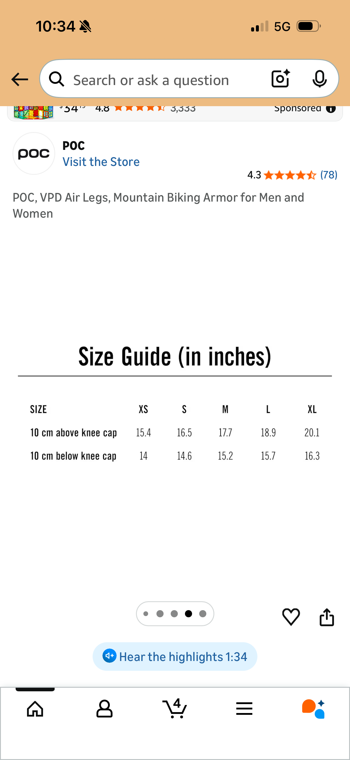 POC, VPD Air Legs, Mountain Biking Armor for Men and Women (Size Medium)