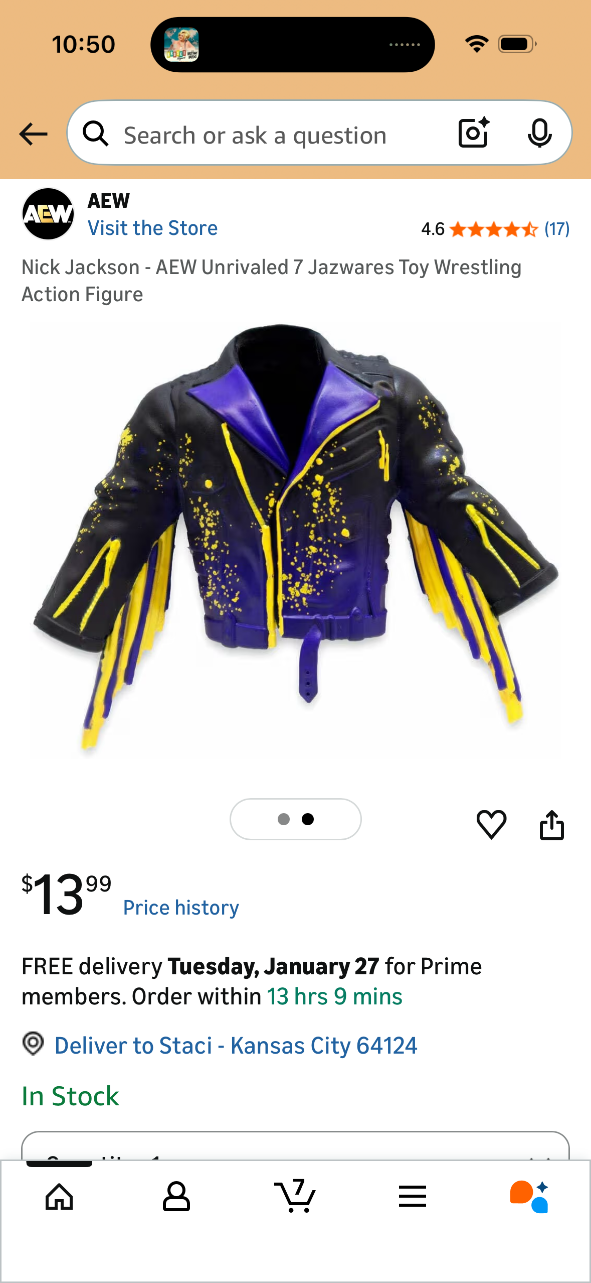 Nick Jackson - AEW Unrivaled 7 Jazwares Toy Wrestling Action Figure