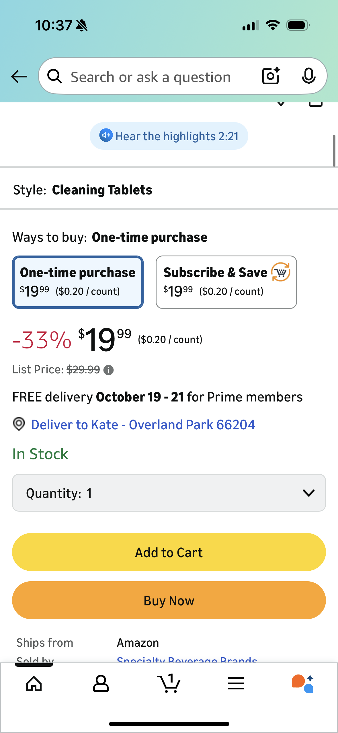 Urnex Grindz Professional Coffee Grinder Cleaning Tablets - 430 Grams - All Natural Food Safe Gluten Free - Cleans Burr and Casing - Help Extend Life of Your Grinder