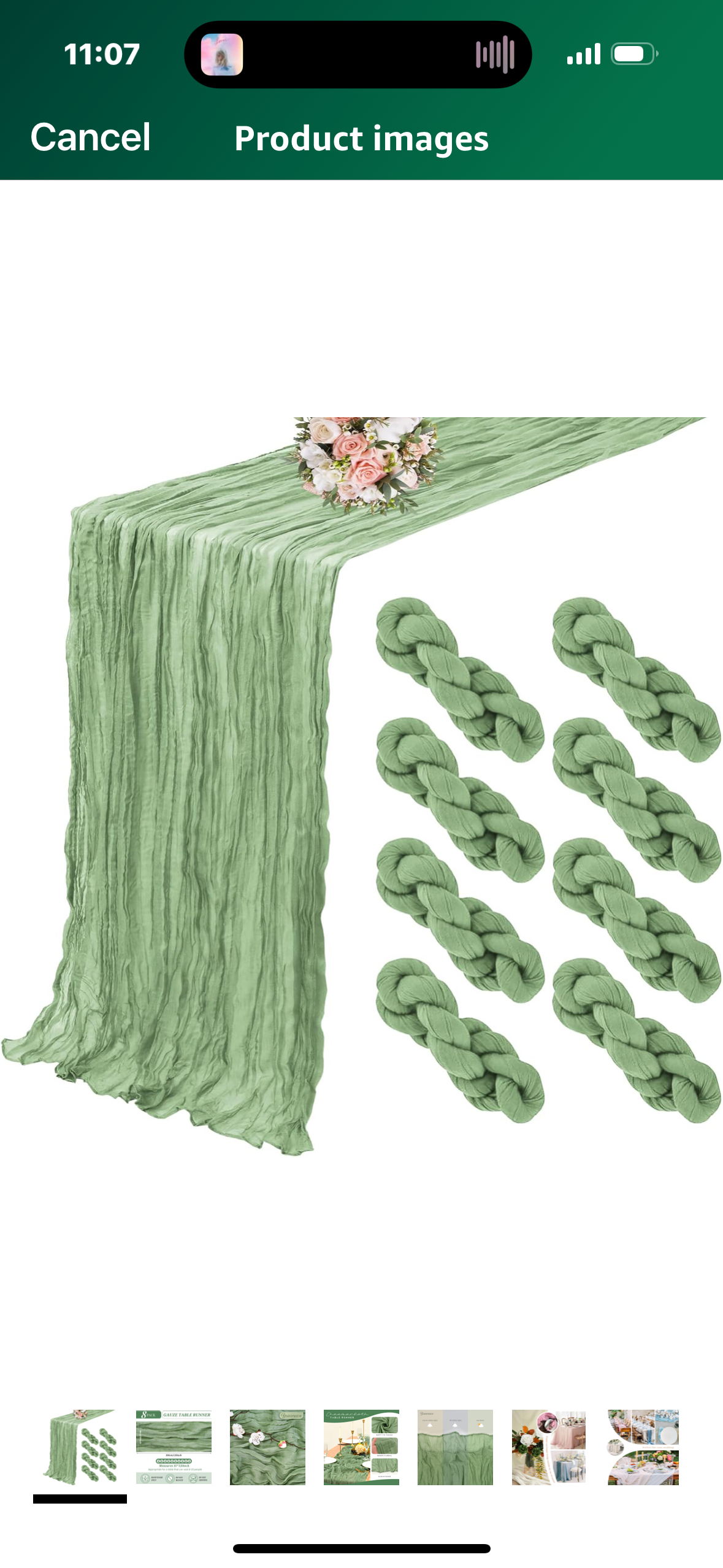 4 Pack Cheesecloth Table Runner 35 x 120 inch Long Boho Cheese Cloth Gauze Table Runners Semi Sheer 10FT Table Runner for Wedding Decor, Bridal Shower, Birthday Party, Table Decor (Sage Green