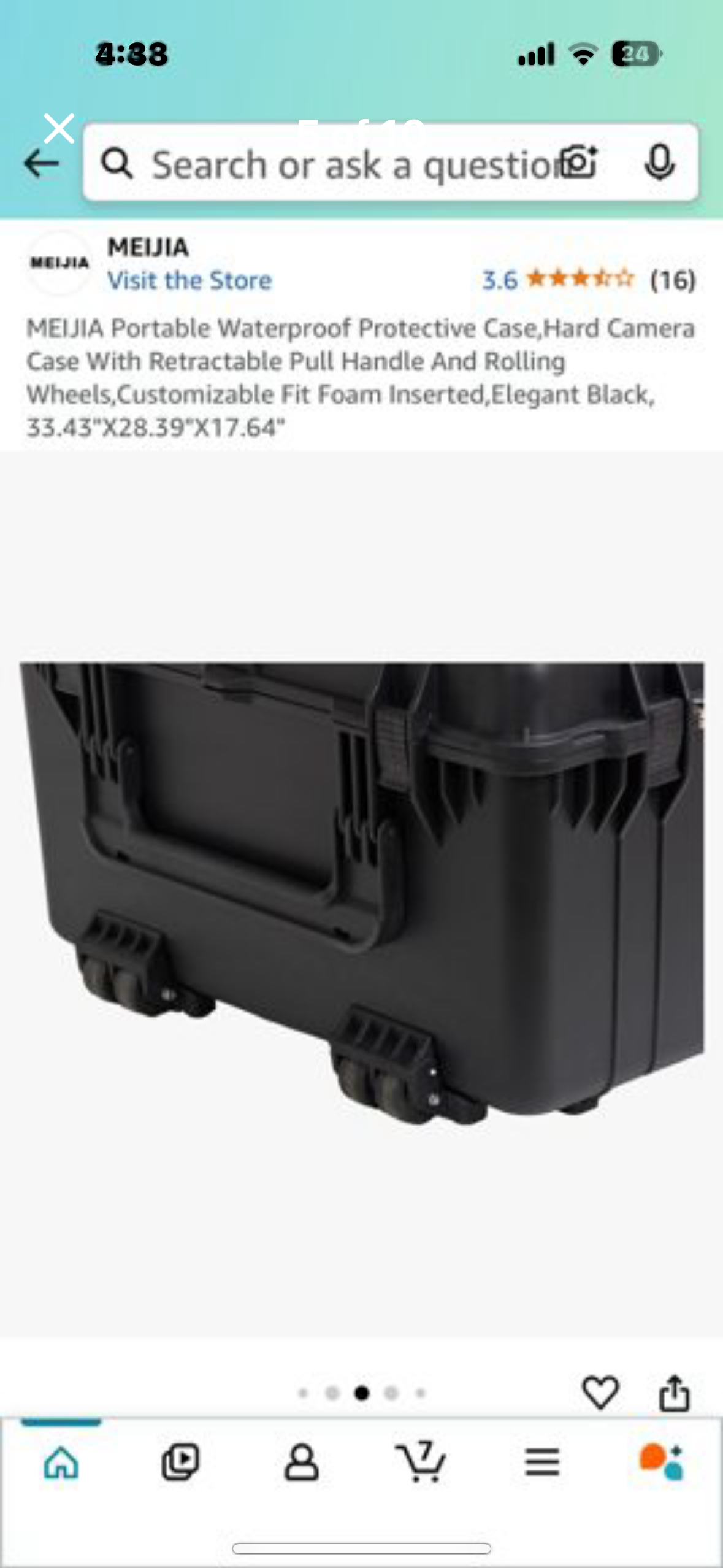 New - MEIJIA Portable Waterproof Protective Case with Customizable Foam approx 33”x28”x18” (G518)