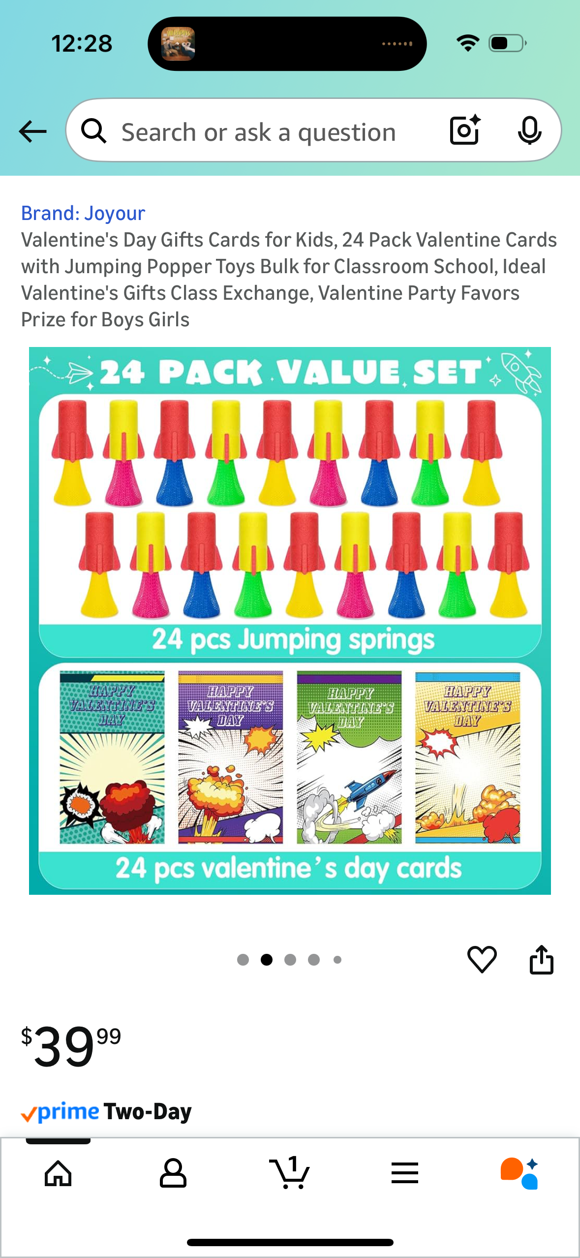 Valentine's Day Gifts Cards for Kids, 24 Pack Valentine Cards with Jumping Popper Toys Bulk for Classroom School, Ideal Valentine's Gifts Class Exchange, Valentine Party Favors Prize for Boys Girls