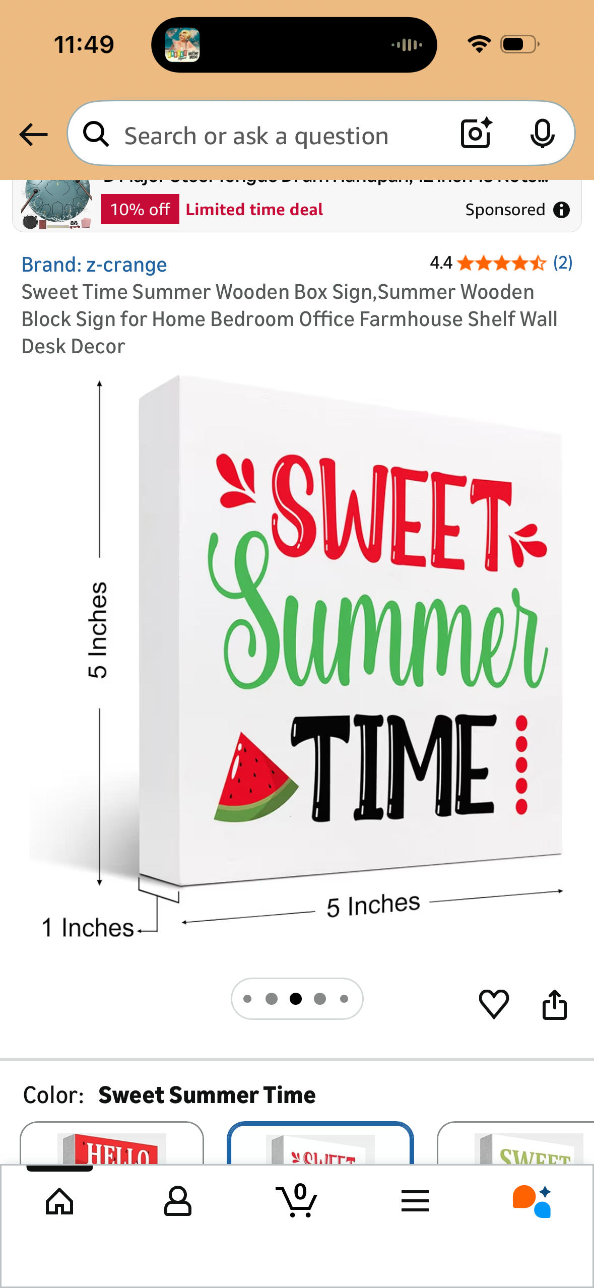 Sweet Time Summer Wooden Box Sign,Summer Wooden Block Sign for Home Bedroom Office Farmhouse Shelf Wall Desk Decor