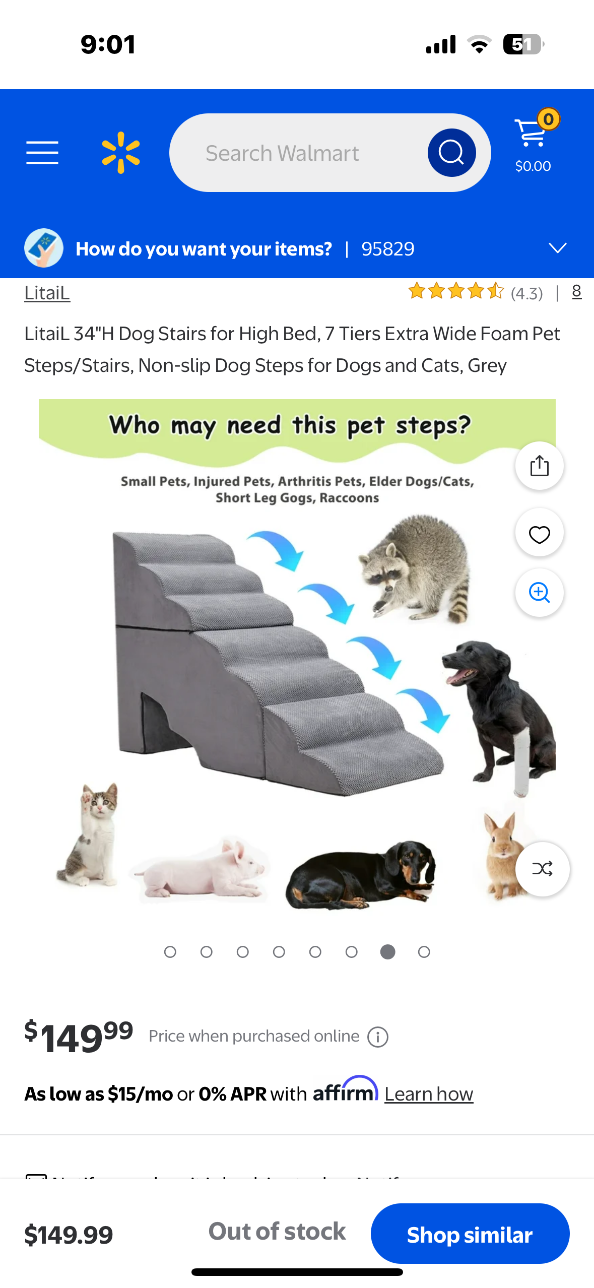 Pet Stairs 7-steps 34”x48”x20” (R487)