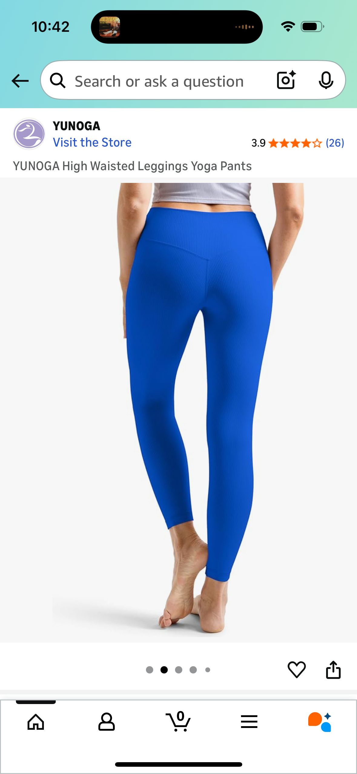 High Waisted Leggings Yoga Pants, Royal Blue (Size X-Large)