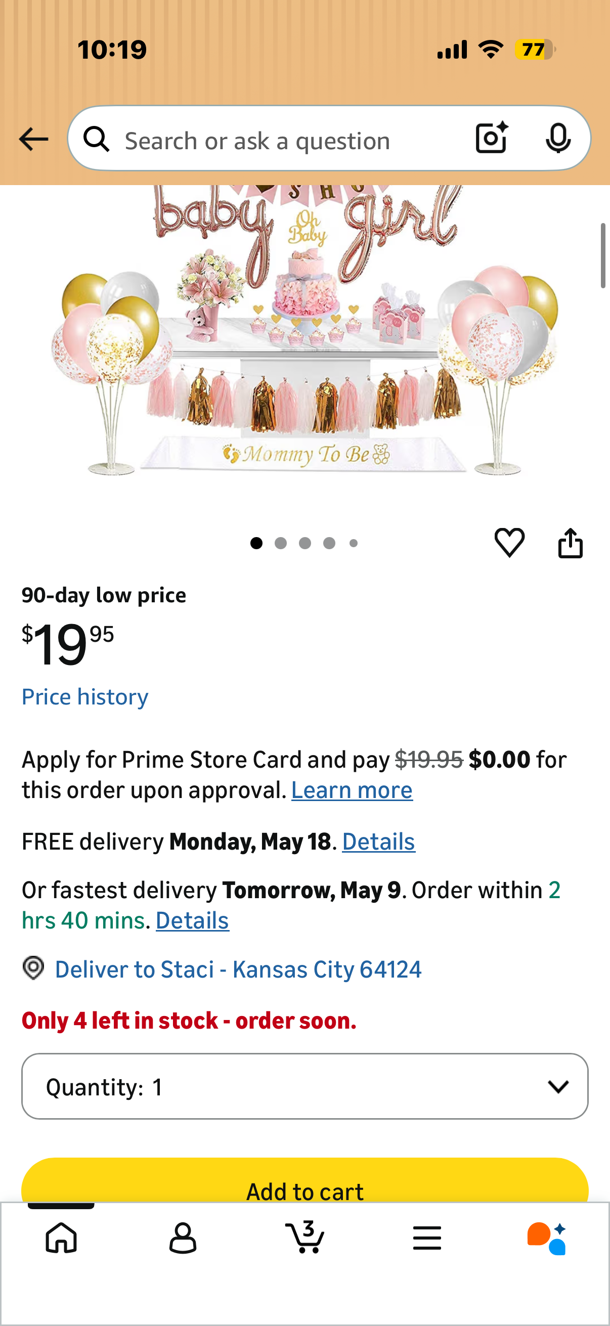 Baby Shower Decorations For Girl | Premium | 75 Pcs | It* *s A Girl Banner | Baby Girl Foil Balloons | Flower Pom Poms, Paper Lanterns, Honeycomb Balls, Tassels (Pink, Gold, White) | Confetti & Latex