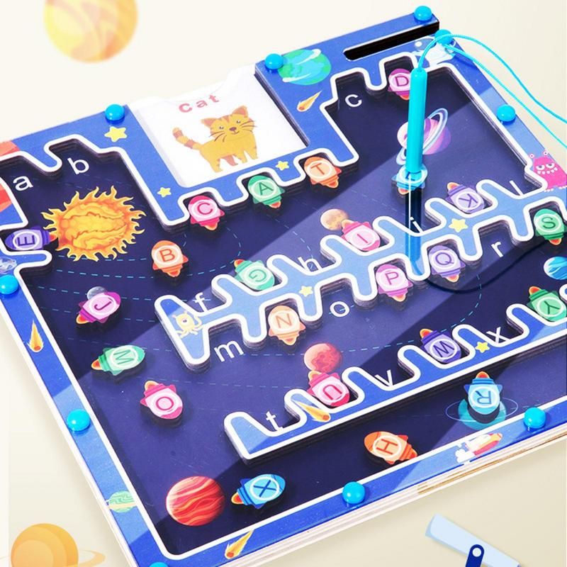 Magnetic Alphabet Maze, Montessori Toy for Early Development, 3+ Years Old toys for boys and girls, Educational Fine Motor Skills Toys, Activity maze board, Birthday Gift for Kids