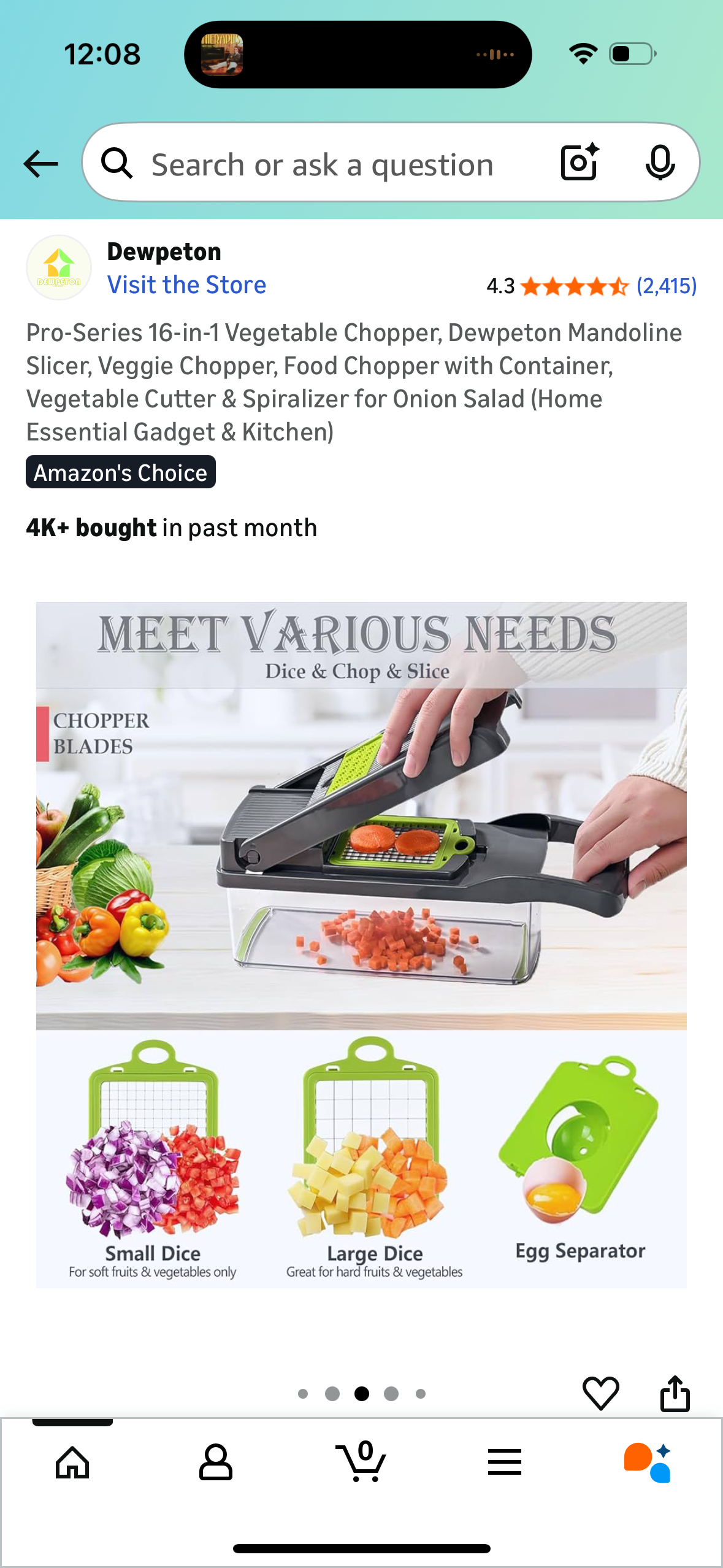 Pro-Series 16-in-1 Vegetable Chopper, Dewpeton Mandoline Slicer, Veggie Chopper, Food Chopper with Container, Vegetable Cutter & Spiralizer for Onion Salad (Home Essential Gadget & Kitchen)