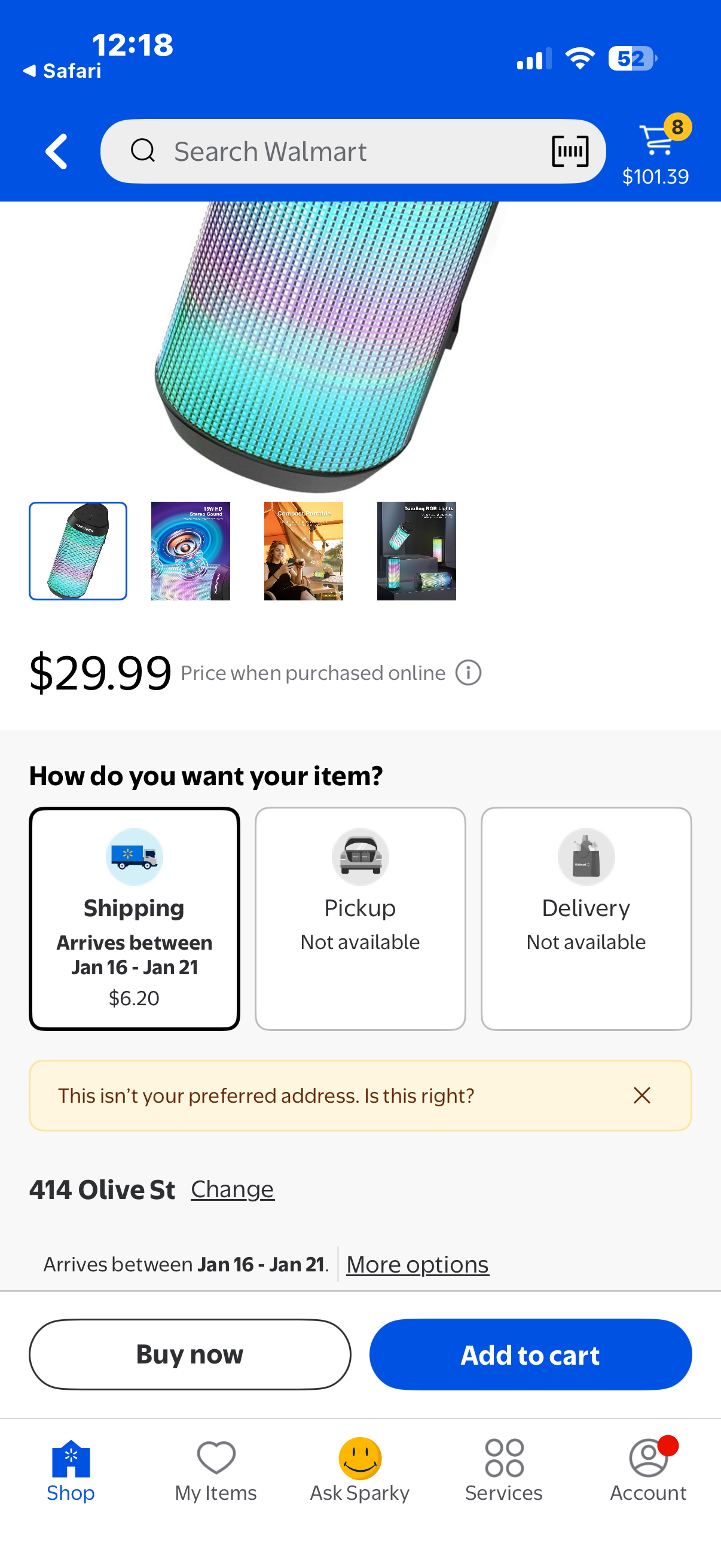 Bluetooth Speaker, Portable Wireless, HD Stereo Sound, with Cool Dynamic LED Lights, IPX4 Waterproof, Dual Surround Pairing, USB C Charge,for Outdoor Camping Beach Party, Him Her Teens Birthday Gifts