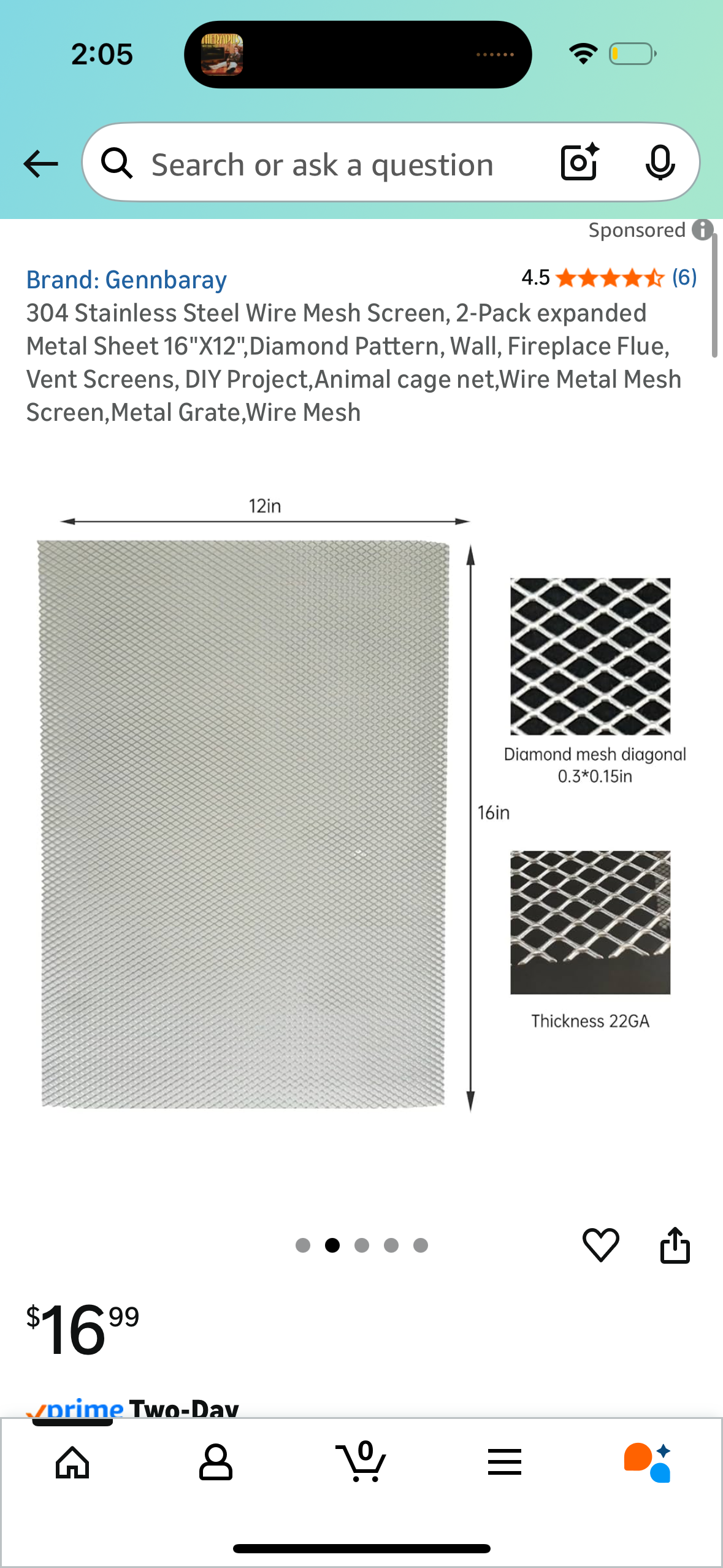 304 Stainless Steel Expanded Metal 13.5"X17.5" Expanded & Perforated Sheets Metal Grate Screen/Fence Wire/Privacy Fence/Screen Door mesh