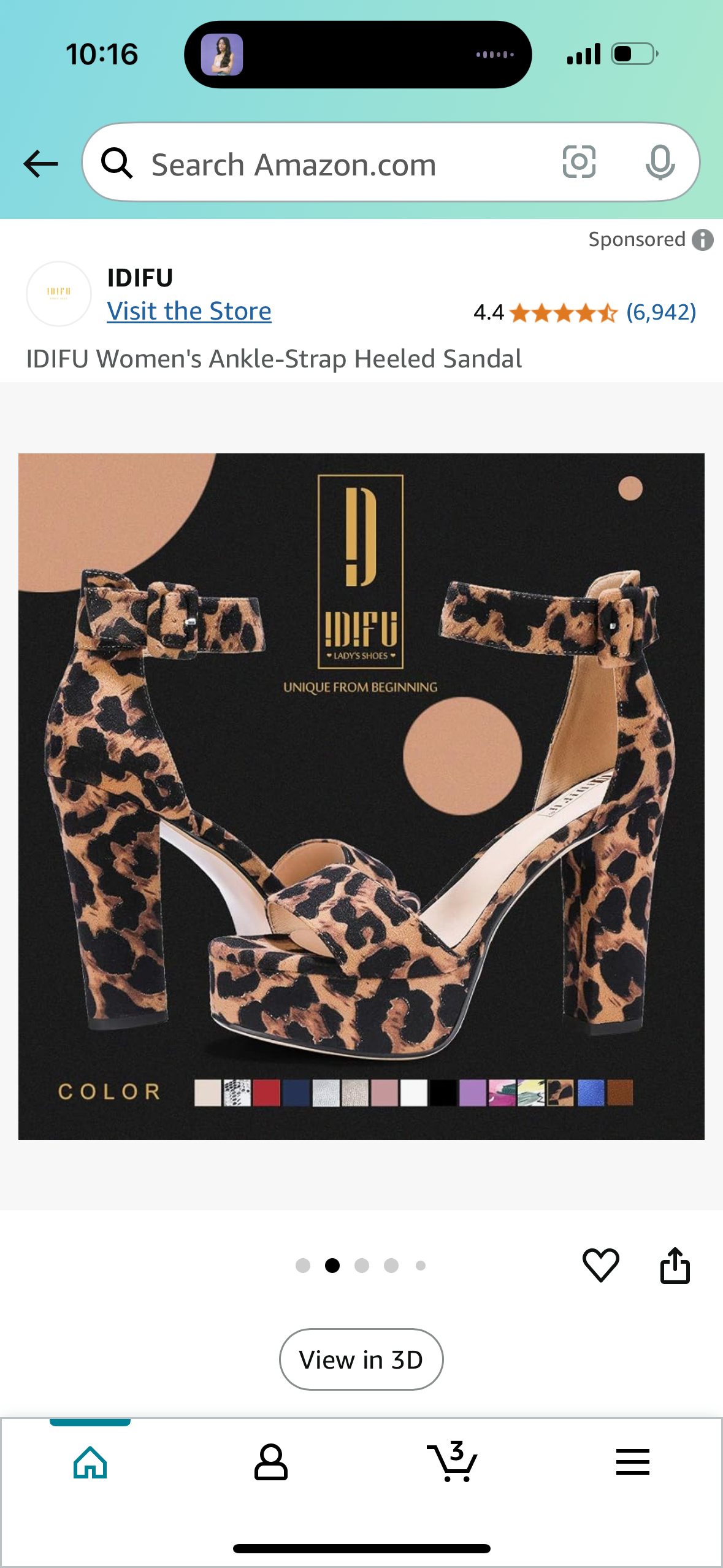 IDIFU Women's Ankle-Strap Heeled Sandal *Size 7.5*