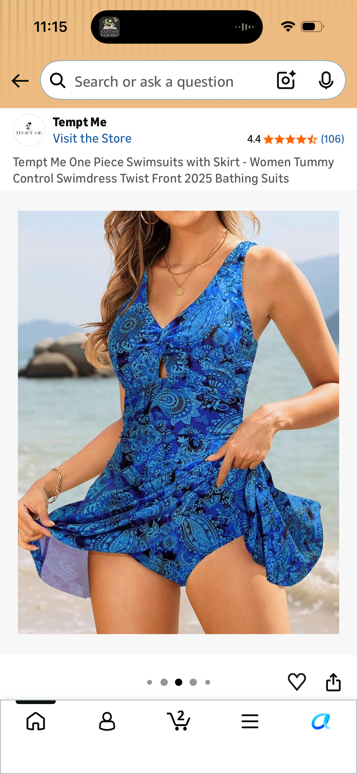 Tempt Me One Piece Swimsuits with Skirt - Women Tummy Control Swimdress Twist Front 2025 Bathing Suits (Size Small)