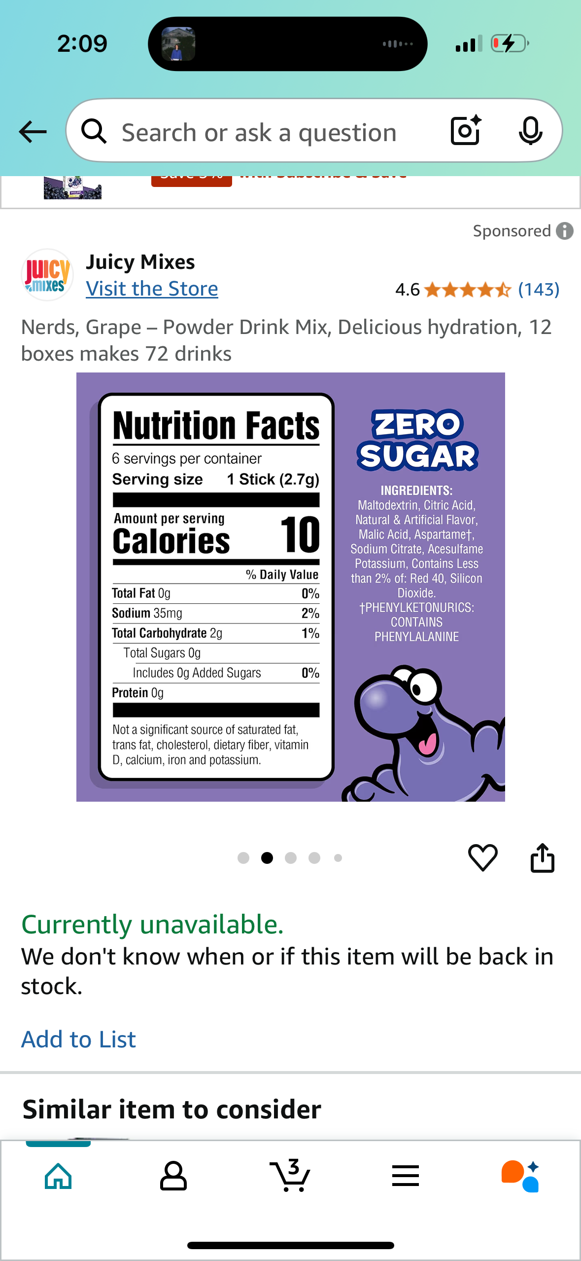 Nerds, Grape – Powder Drink Mix, Delicious hydration, 12 boxes makes 72 drinks