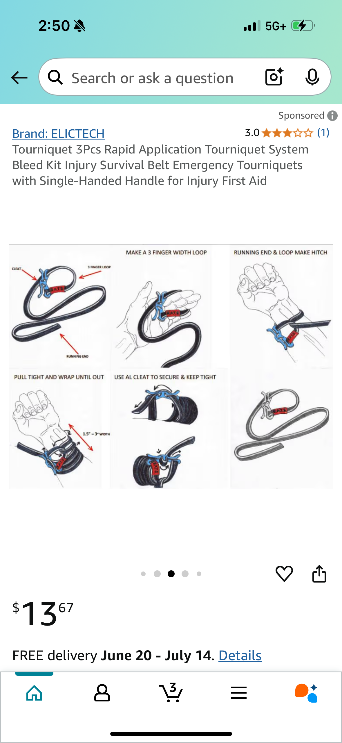Tourniquet 3Pcs Rapid Application Tourniquet System Bleed Kit Injury Survival Belt Emergency Tourniquets with Single-Handed Handle for Injury First Aid