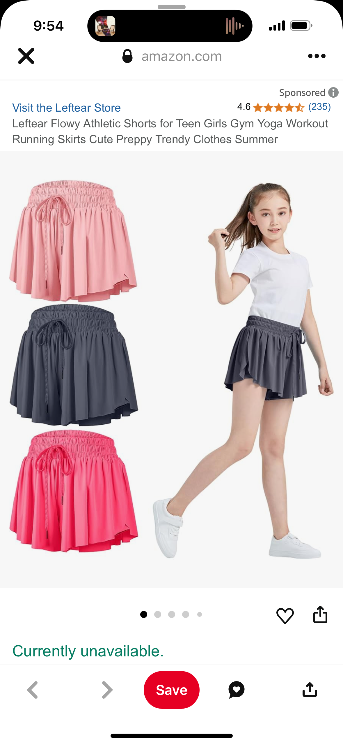 3 pairs Leftear 5-6 and 4-5 years old Flowy Athletic Shorts for Teen Girls Gym Yoga Workout Running Skirts Cute Preppy Trendy Clothes Summer