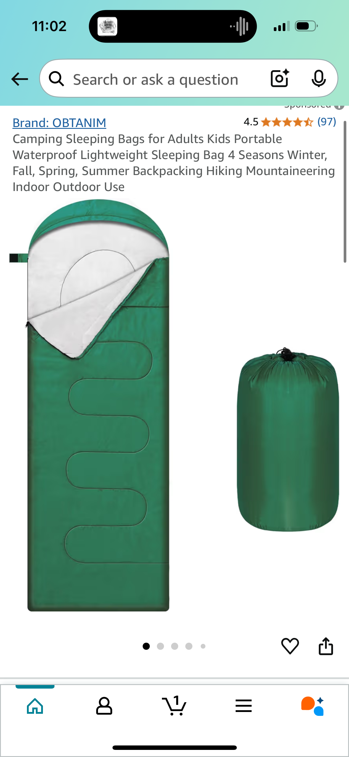 Camping Sleeping Bags for Adults Kids Portable Waterproof Lightweight Sleeping Bag 4 Seasons Winter, Fall, Spring, Summer Backpacking Hiking Mountaineering Indoor Outdoor Use