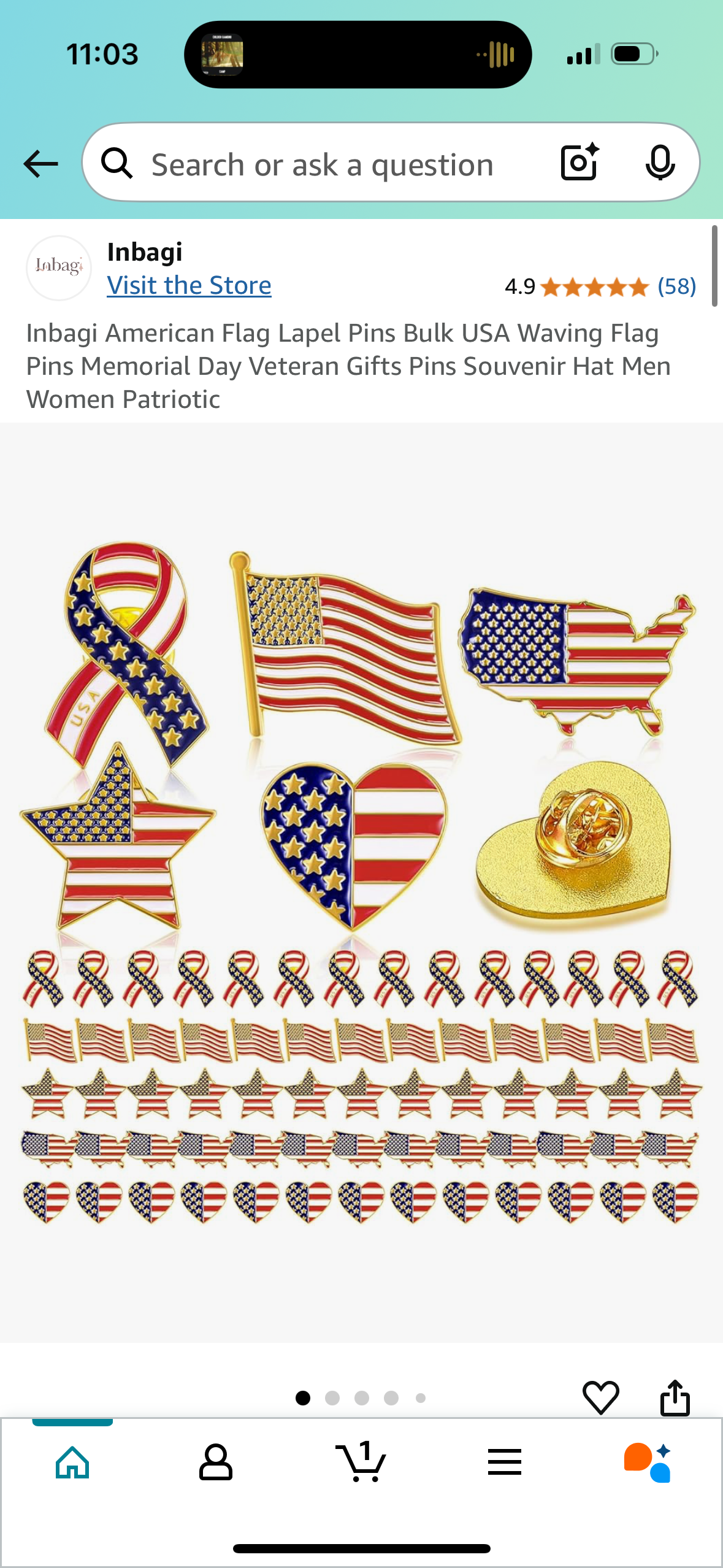 Inbagi American Flag Lapel Pins Bulk USA Waving Flag Pins Memorial Day Veteran Gifts Pins Souvenir Hat Men Women Patriotic