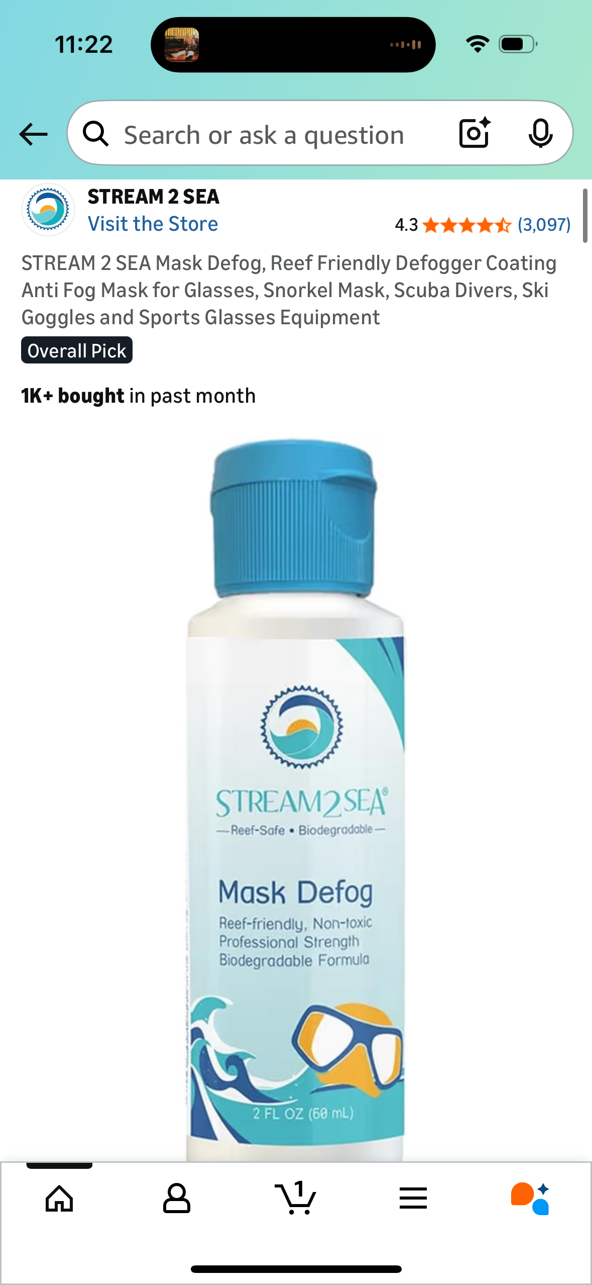 STREAM 2 SEA Mask Defog, Reef Friendly Defogger Coating Anti Fog Mask for Glasses, Snorkel Mask, Scuba Divers, Ski Goggles and Sports Glasses Equipment