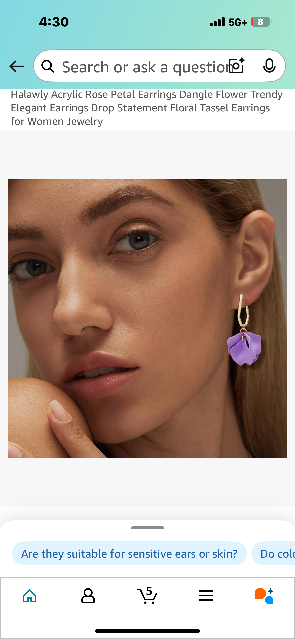 Halawly Acrylic Rose Petal Earrings Dangle Flower Trendy Elegant Earrings Drop Statement Floral Tassel Earrings for Women Jewelry