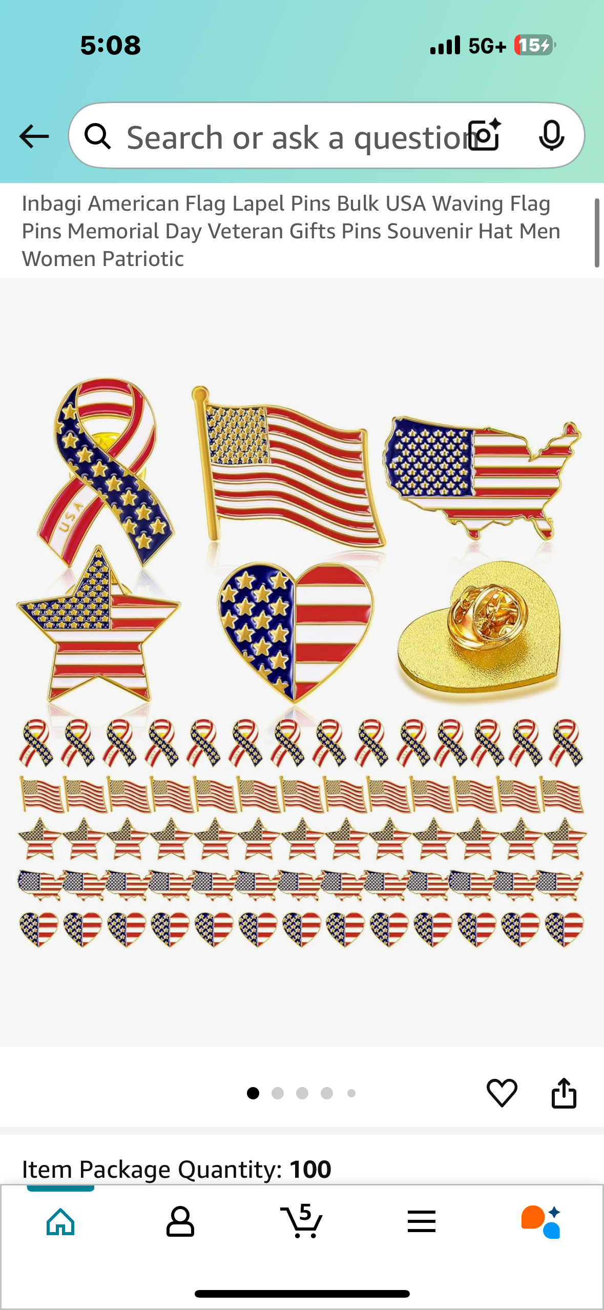 Inbagi American Flag Lapel Pins Bulk USA Waving Flag Pins Memorial Day Veteran Gifts Pins Souvenir Hat Men Women Patriotic