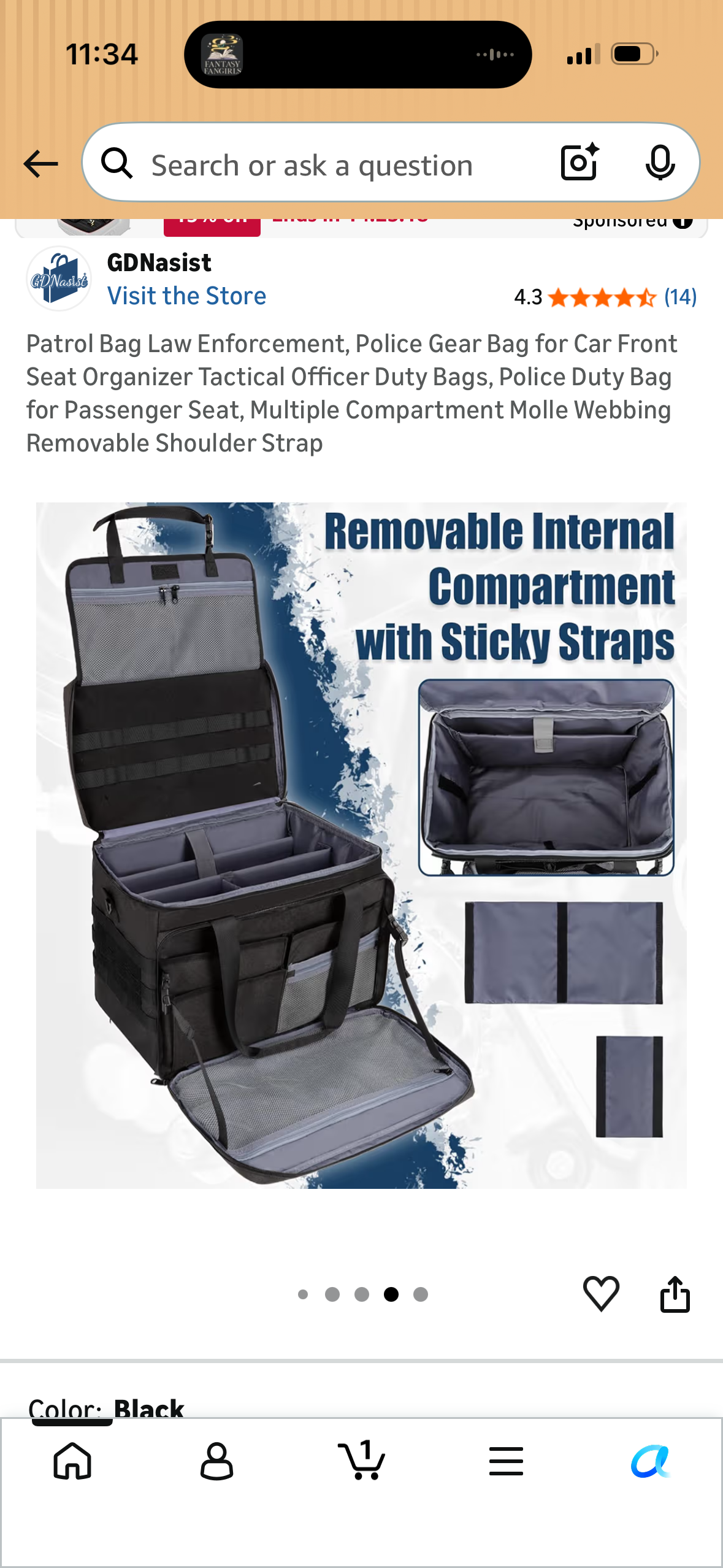 Patrol Bag Law Enforcement, Police Gear Bag for Car Front Seat Organizer Tactical Officer Duty Bags, Police Duty Bag for Passenger Seat, Multiple Compartment Molle Webbing Removable Shoulder Strap