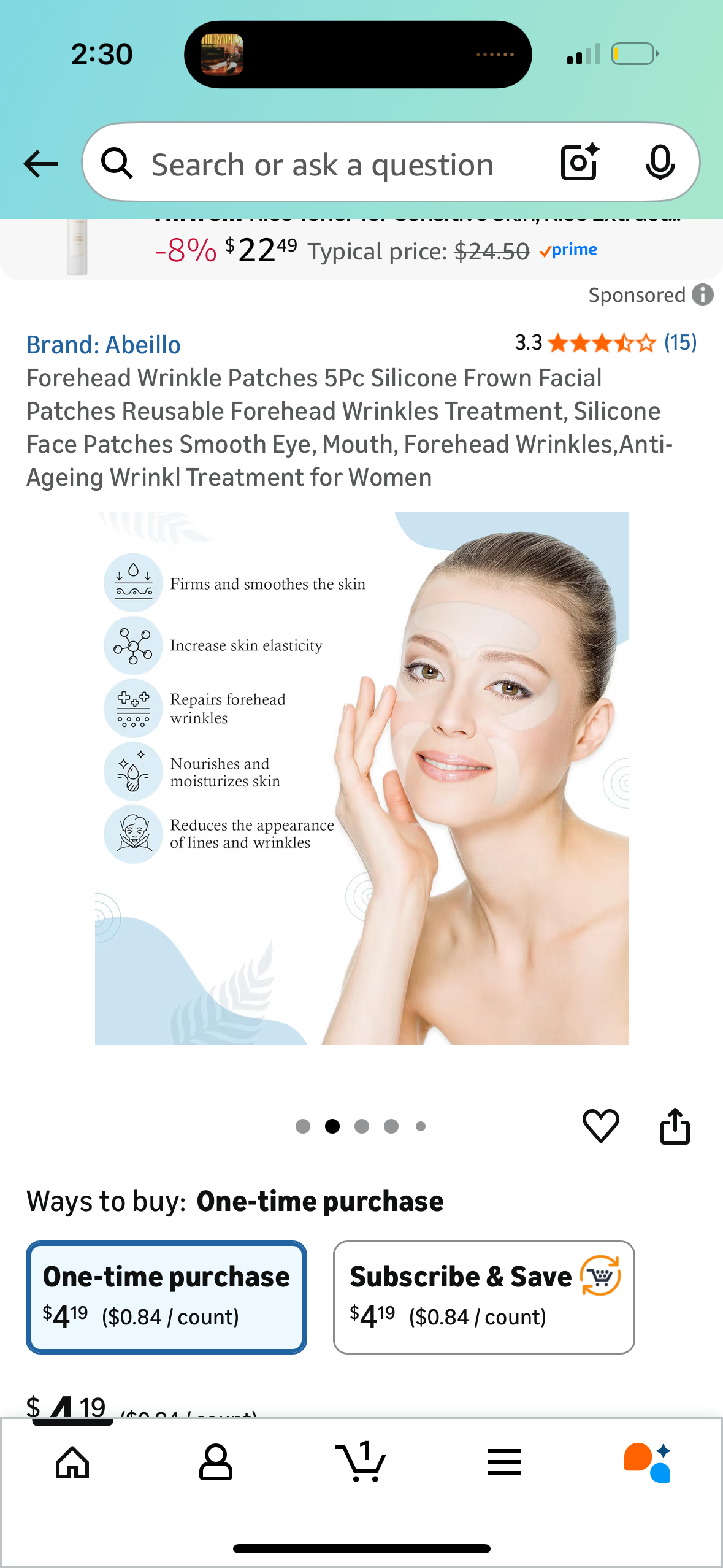 ‼️2 for $3‼️ Forehead Wrinkle Patches 5Pc Silicone Frown Facial Patches Reusable Forehead Wrinkles Treatment, Silicone Face Patches Smooth Eye, Mouth, Forehead Wrinkles,Anti-Ageing Wrinkl Treatment for Women