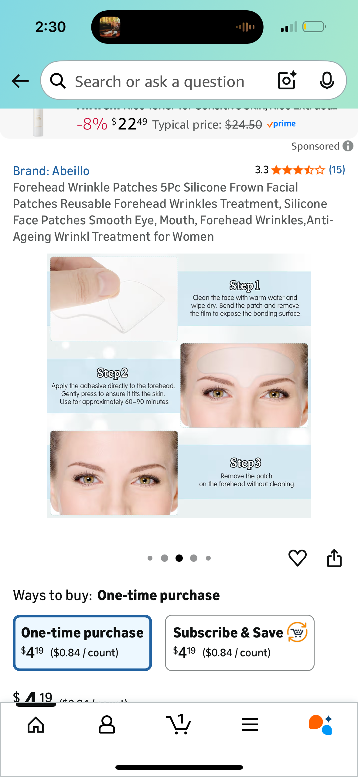 ‼️2 for $3‼️ Forehead Wrinkle Patches 5Pc Silicone Frown Facial Patches Reusable Forehead Wrinkles Treatment, Silicone Face Patches Smooth Eye, Mouth, Forehead Wrinkles,Anti-Ageing Wrinkl Treatment for Women
