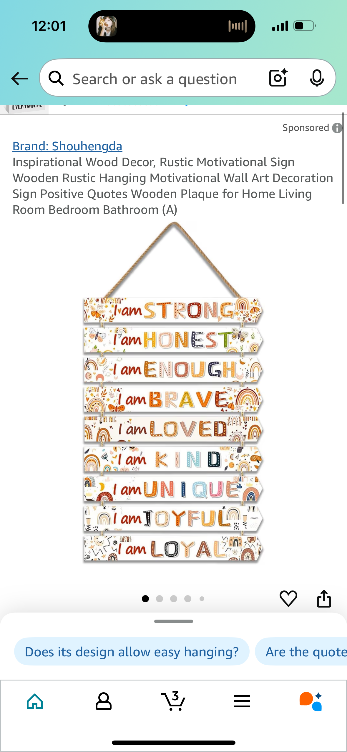 Inspirational Wood Decor, Motivational Sign for Classroom Home Living Room Bedroom Bathroom (A)