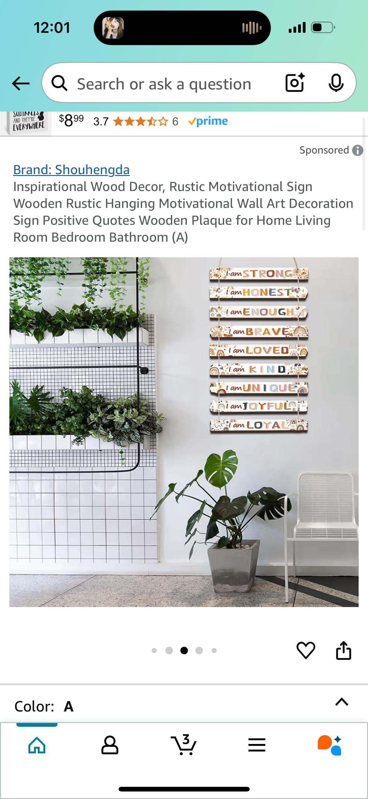 Inspirational Wood Decor, Motivational Sign for Classroom Home Living Room Bedroom Bathroom (A)
