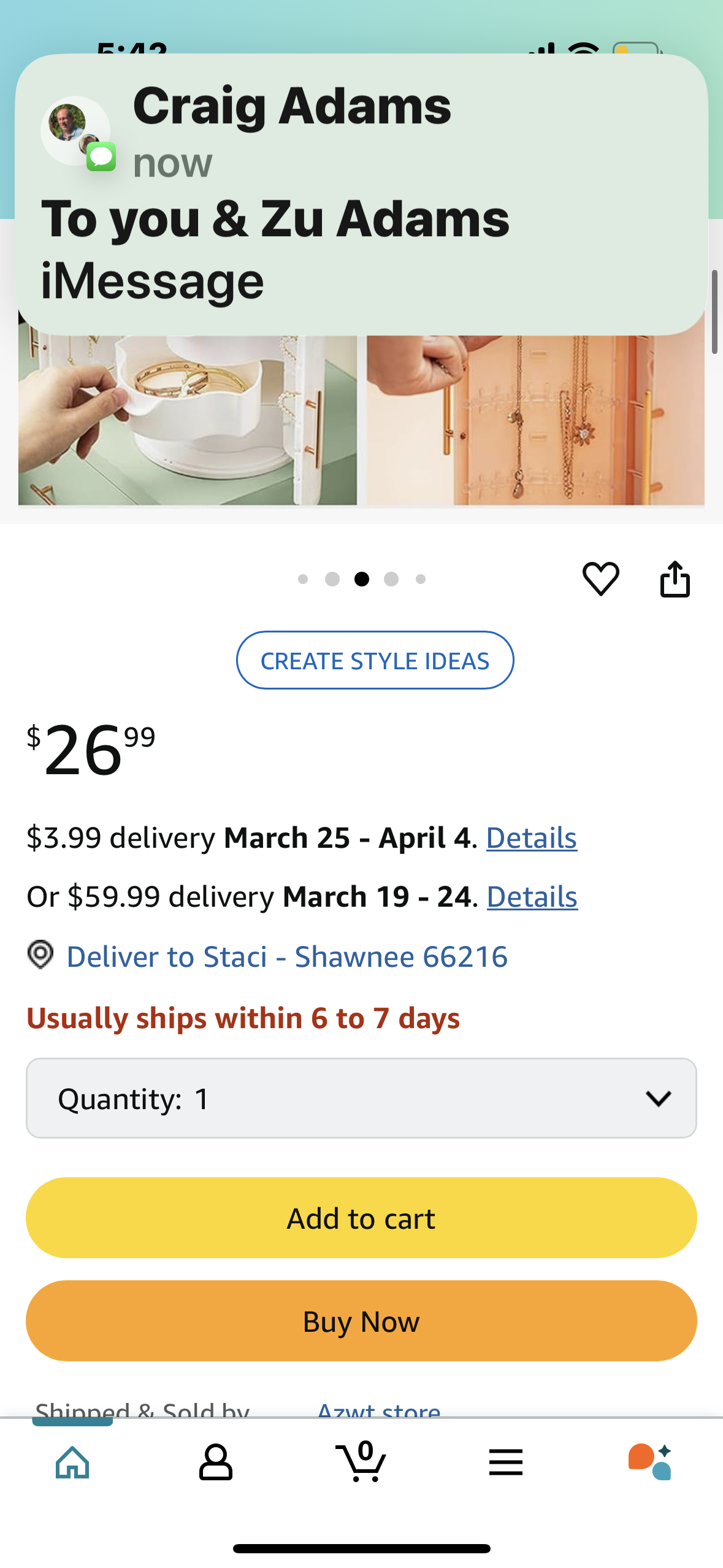 Jewelry and Ring Organizer with Countertop Storage - 3 Drawers, Earring Box, Necklace Holder and Stand, Tray Boxes for Women - Ideal for Home Decor and Bedroom, Unique - Aesthetic