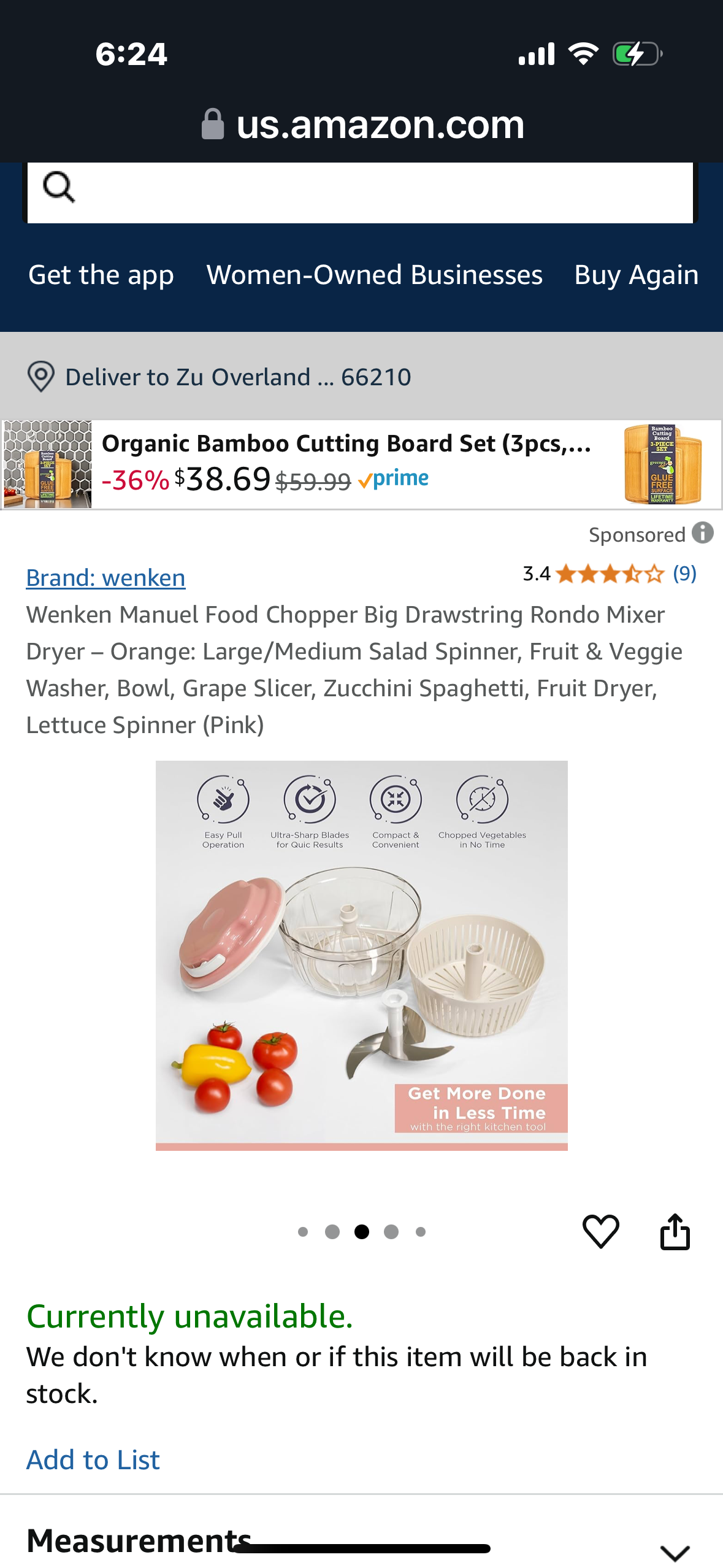 Food Chopper Big Drawstring Rondo Mixer Dryer – Orange: Large/Medium Salad Spinner, Fruit & Veggie Washer, Bowl, Grape Slicer, Zucchini Spaghetti, Fruit Dryer, Lettuce Spinner (Pink)