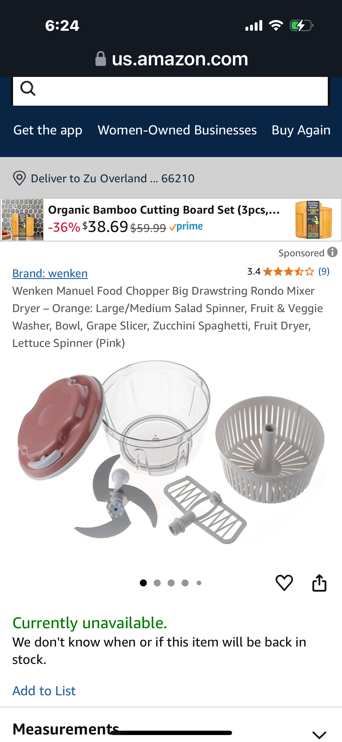 Food Chopper Big Drawstring Rondo Mixer Dryer – Orange: Large/Medium Salad Spinner, Fruit & Veggie Washer, Bowl, Grape Slicer, Zucchini Spaghetti, Fruit Dryer, Lettuce Spinner (Pink)
