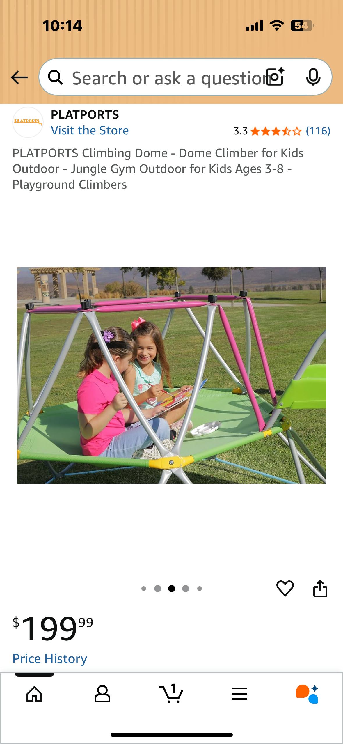 PLATPORTS Climbing Dome with Slide - Dome Climber for Kids Outdoor - Jungle Gym Outdoor for Kids Ages 3-8 - Playground Climbers (W519)