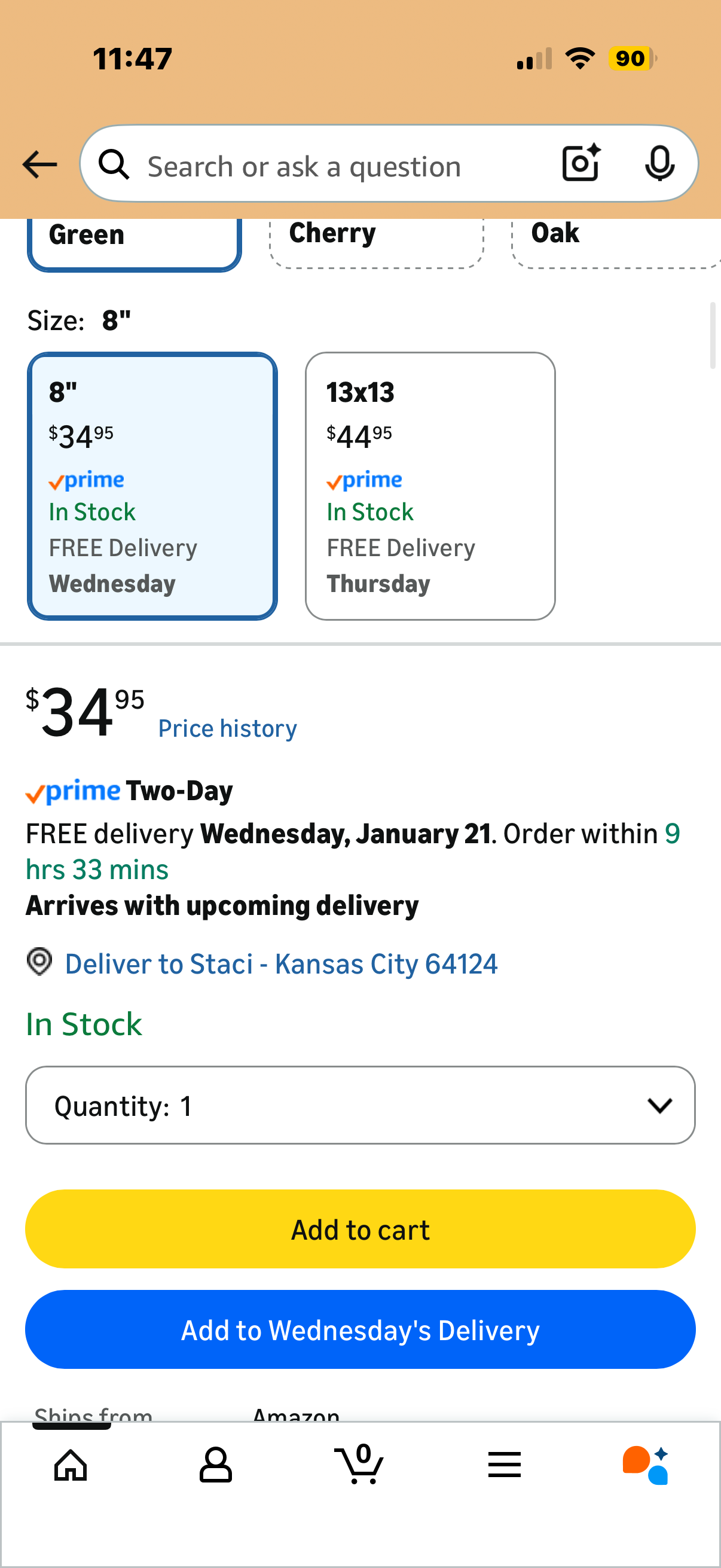 Mark Feldstein, Audubon Singing Bird Clock, 8 Inch, Green