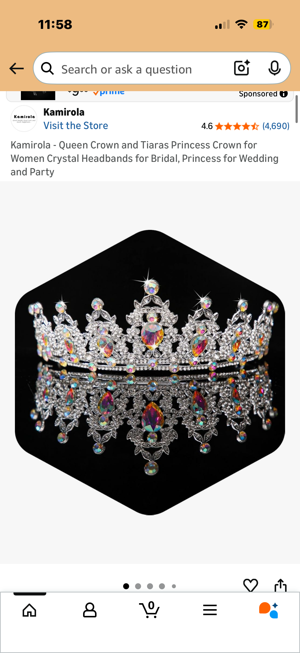 Kamirola - Queen Crown and Tiaras Princess Crown for Women Crystal Headbands for Bridal, Princess for Wedding and Party
