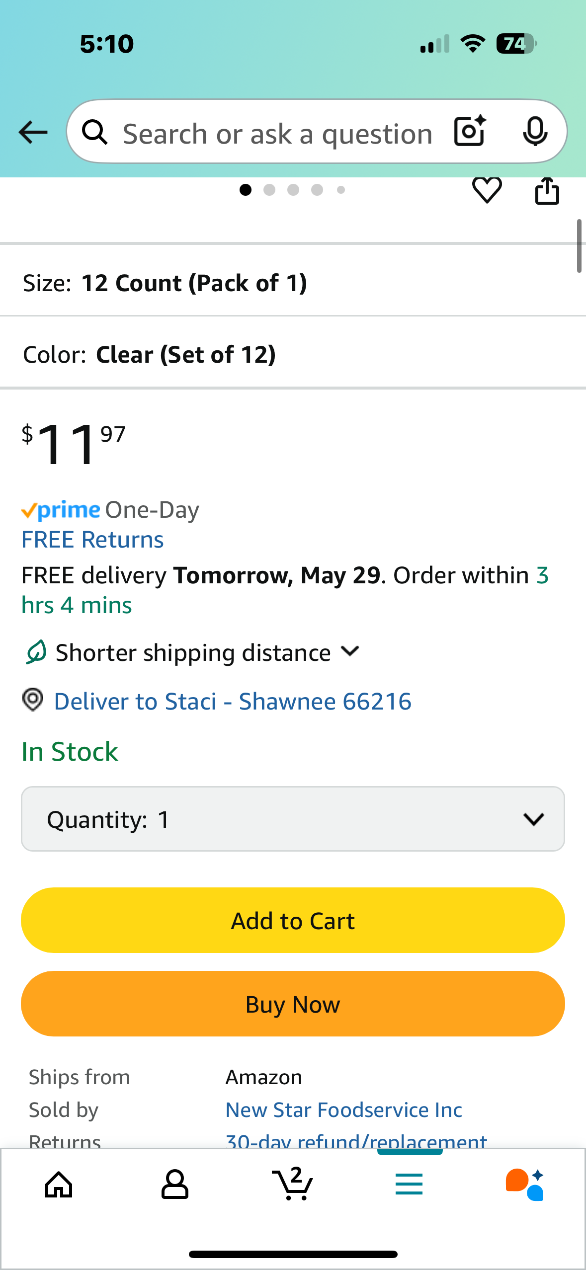 New Star Foodservice | Restaurant-Grade Beverage Tumblers (Clear (Set of 12), 5 oz