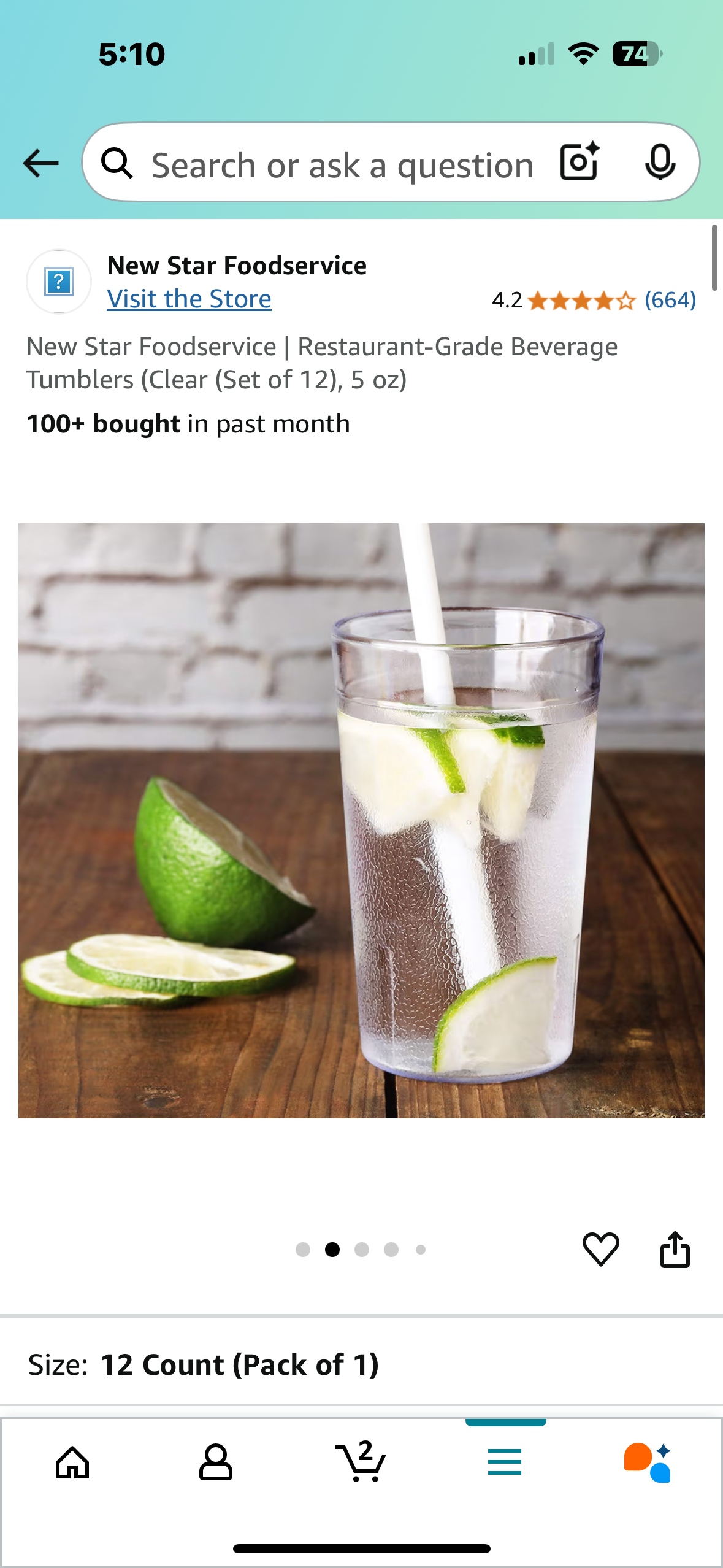 New Star Foodservice | Restaurant-Grade Beverage Tumblers (Clear (Set of 12), 5 oz