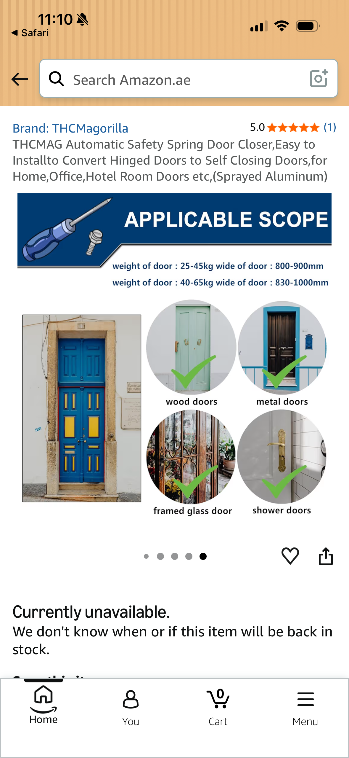 THCMAG Automatic Safety Spring Door Closer,Easy to Installto Convert Hinged Doors to Self Closing Doors,for Home,Office,Hotel Room Doors etc,(Sprayed Aluminum)