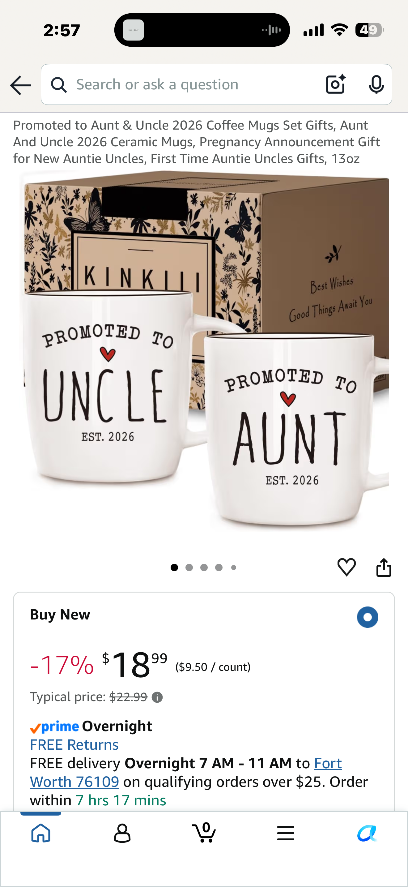 Promoted to Aunt & Uncle 2026 Coffee Mugs Set Gifts, Aunt And Uncle 2026 Ceramic Mugs, Pregnancy Announcement Gift for New Auntie Uncles, First Time Auntie Uncles Gifts, 13oz