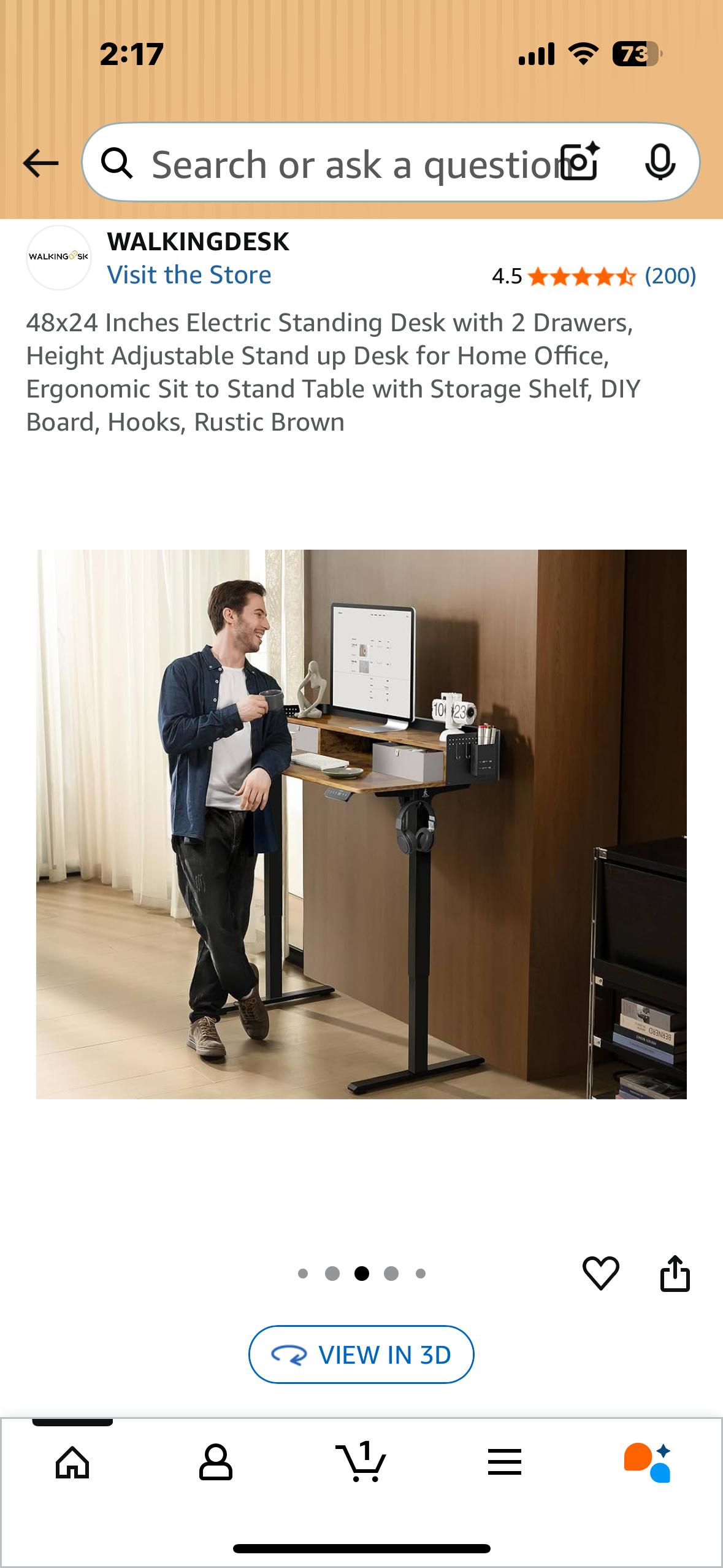 48”x 24” Electric Standing Desk with 2 Drawers, Height Adjustable Stand up Desk for Home Office, Ergonomic Sit to Stand Table with Storage Shelf, DIY Board, Hooks, Rustic Brown (O448)