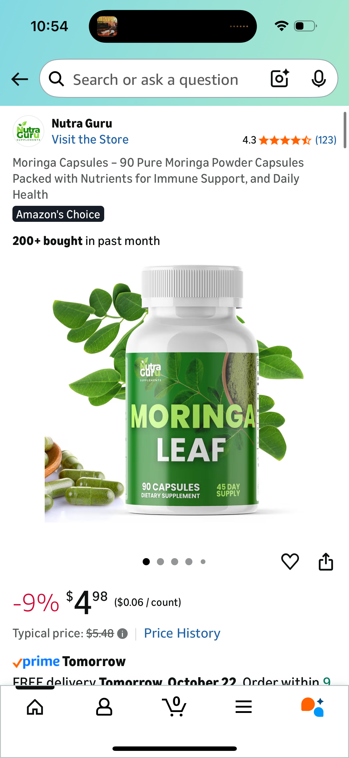 ‼️2 for $3‼️ Moringa Capsules – 90 Pure Moringa Powder Capsules Packed with Nutrients for Immune Support, and Daily Health