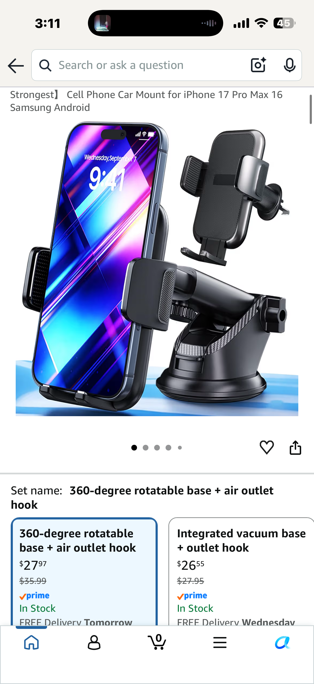 RayLink Phone Holders for Your Car 2026 Ultimate Phone Mount Military-Grade Windshield Dashboard Vent【Newest Best Strongest】 Cell Phone Car Mount for iPhone 17 Pro Max 16 Samsung Android