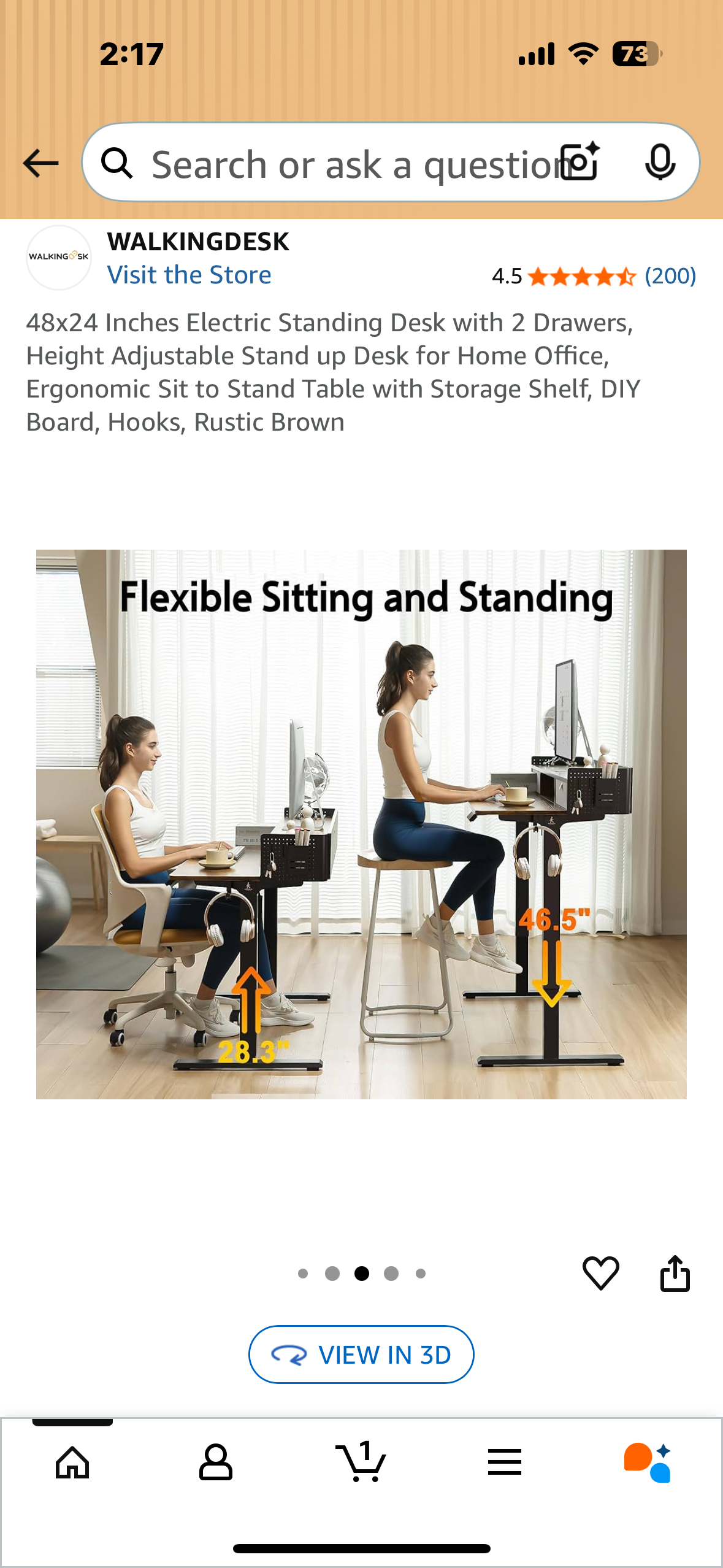 48”x 24” Electric Standing Desk with 2 Drawers, Height Adjustable Stand up Desk for Home Office, Ergonomic Sit to Stand Table with Storage Shelf, DIY Board, Hooks, Rustic Brown (O448)