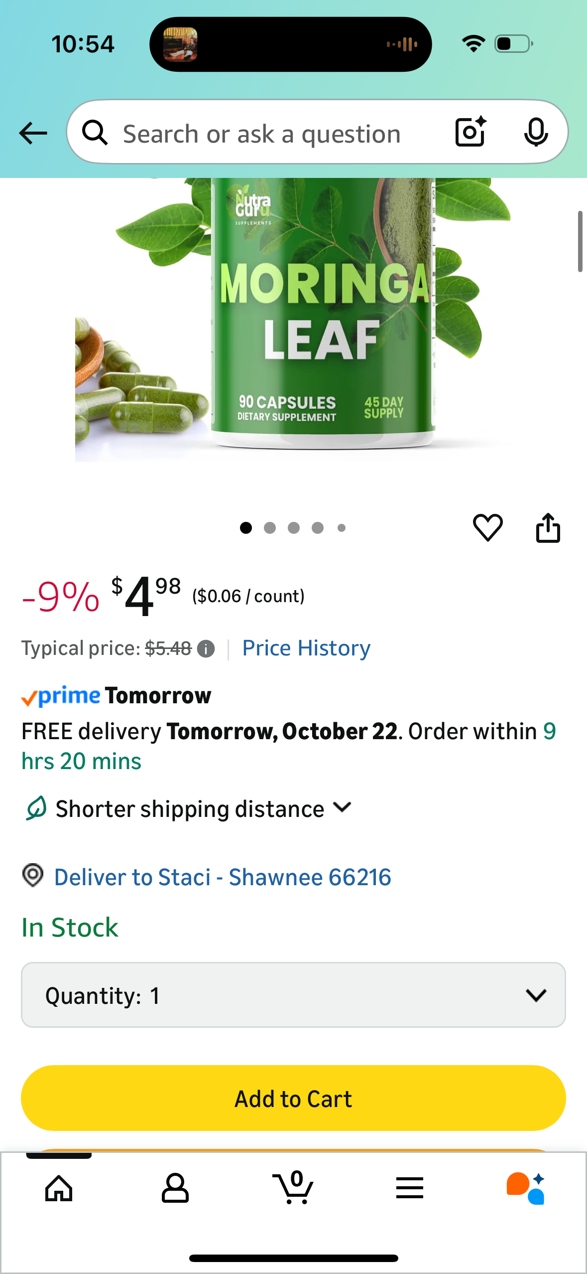 ‼️2 for $3‼️ Moringa Capsules – 90 Pure Moringa Powder Capsules Packed with Nutrients for Immune Support, and Daily Health