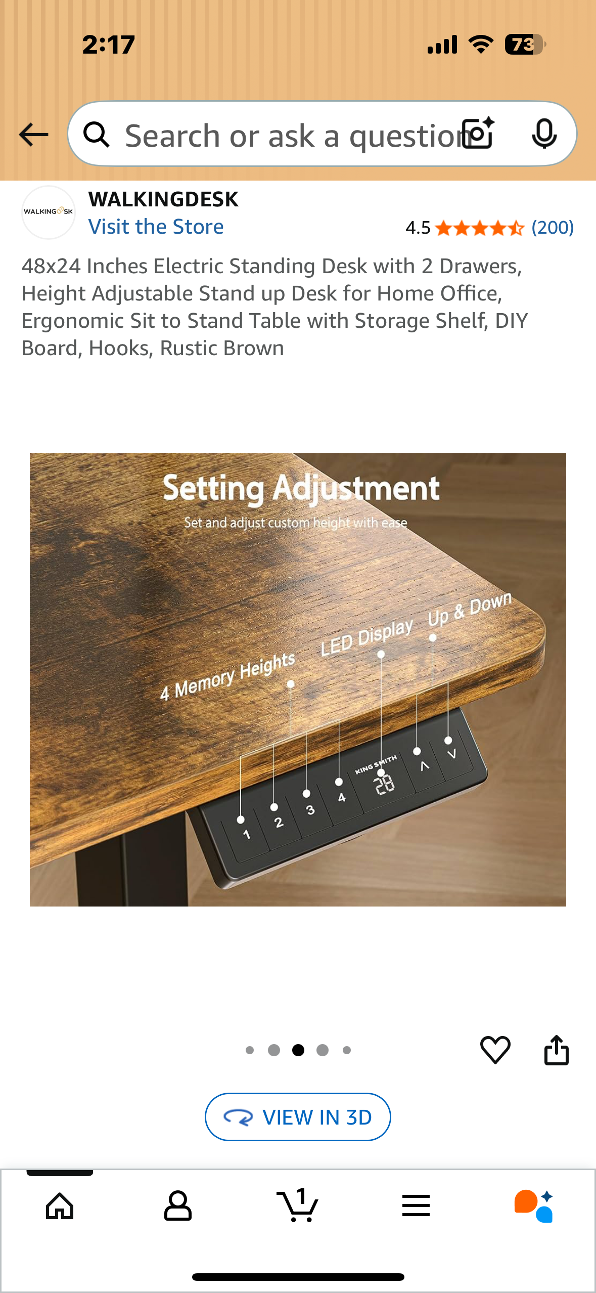48”x 24” Electric Standing Desk with 2 Drawers, Height Adjustable Stand up Desk for Home Office, Ergonomic Sit to Stand Table with Storage Shelf, DIY Board, Hooks, Rustic Brown (O448)