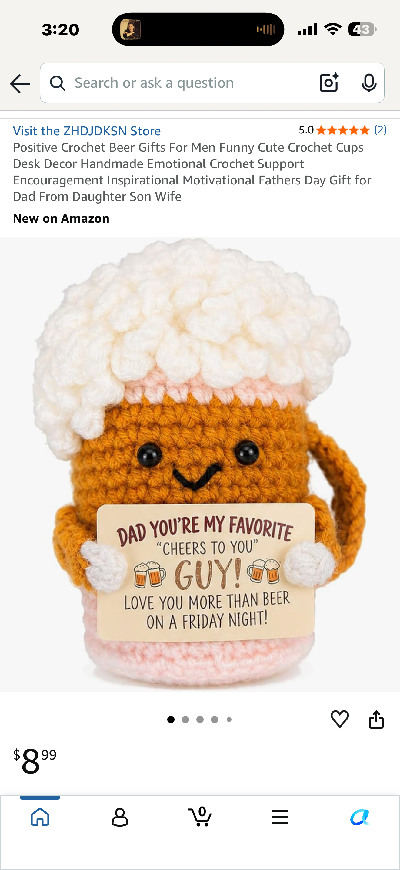 Positive Crochet Beer Gifts For Men Funny Cute Crochet Cups Desk Decor Handmade Emotional Crochet Support Encouragement Inspirational Motivational Fathers Day Gift for Dad From Daughter Son Wife