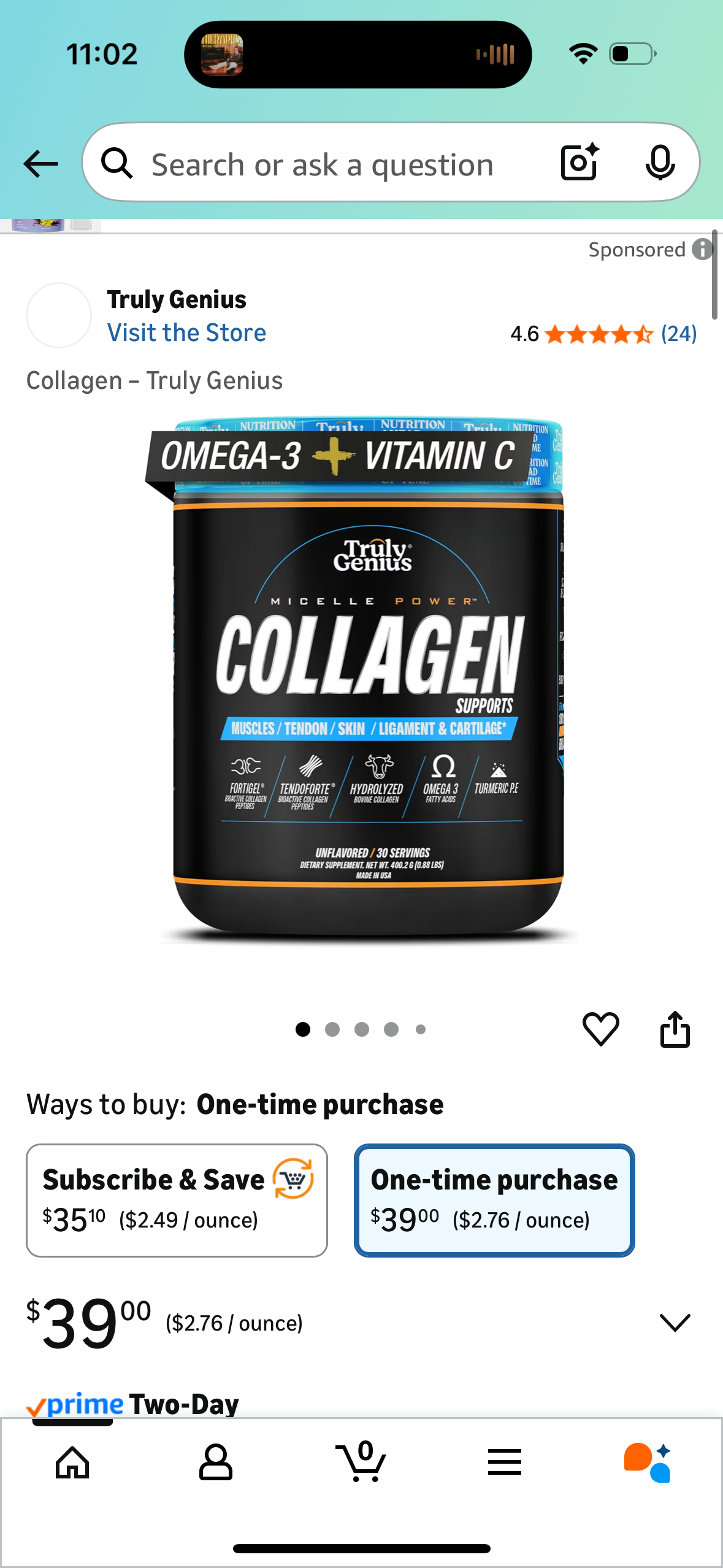 Collagen Powder Unflavored 400.2g – Truly Genius